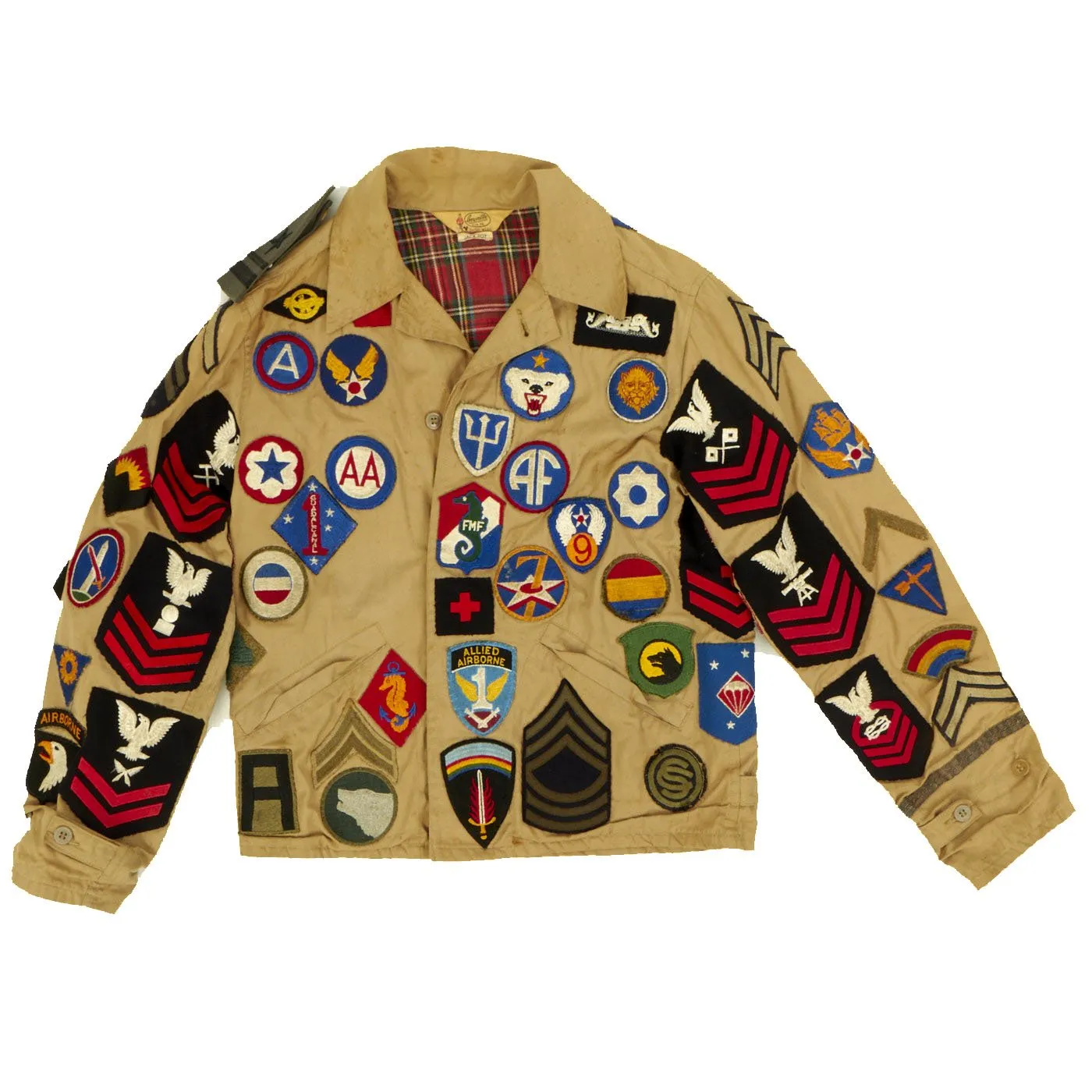 Original U.S. WWII Patched Souvenir Jacket
