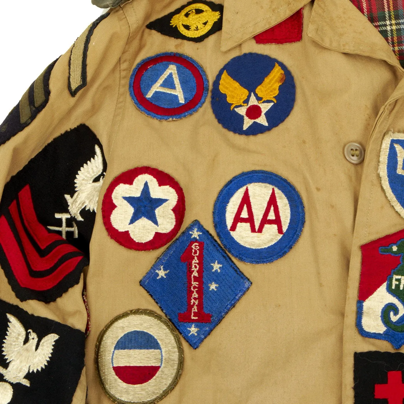 Original U.S. WWII Patched Souvenir Jacket