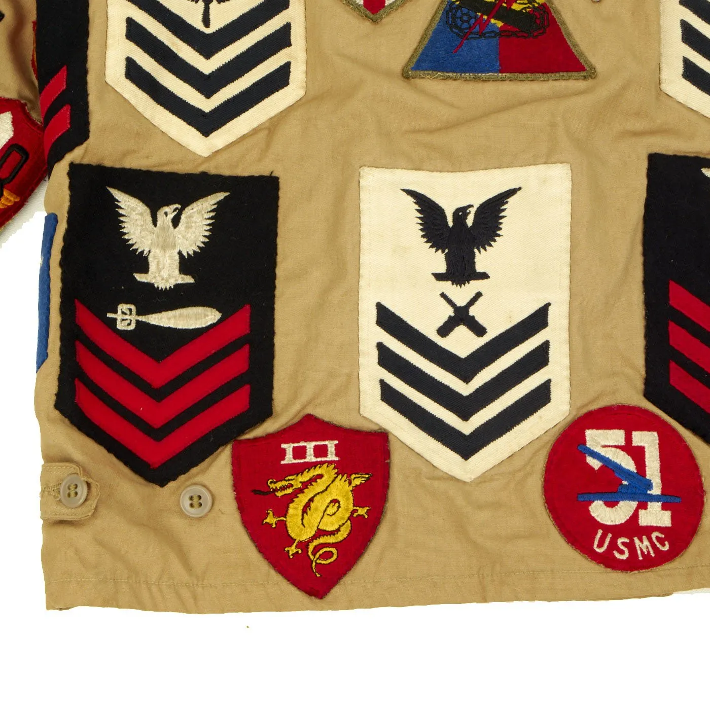 Original U.S. WWII Patched Souvenir Jacket