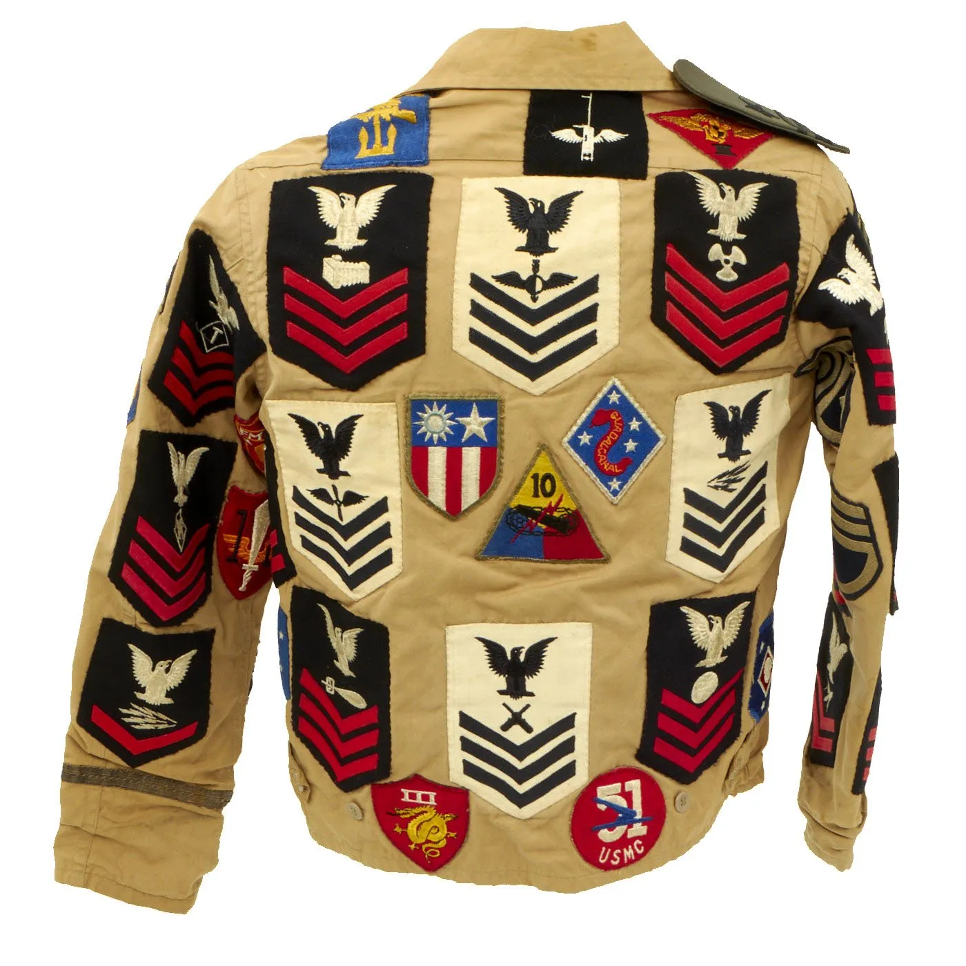 Original U.S. WWII Patched Souvenir Jacket