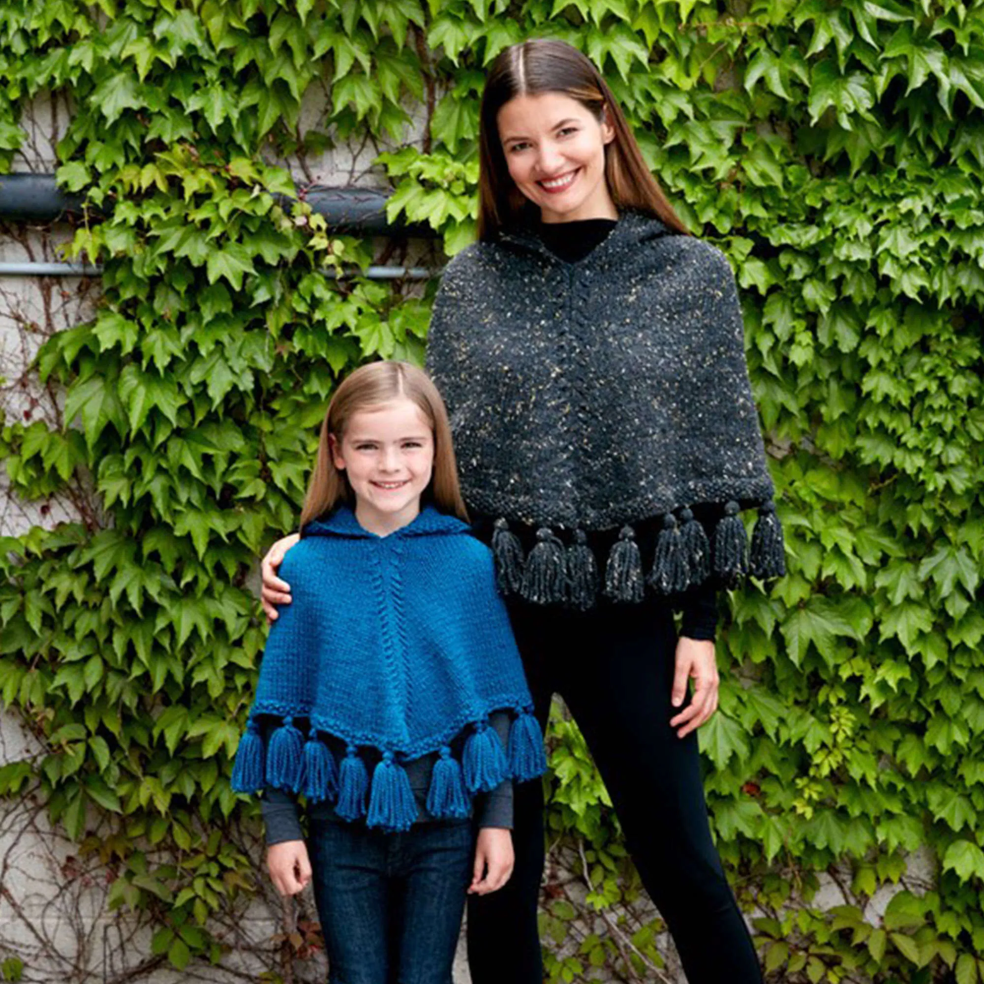 Patons Knit Just Me And Mom Ponchos