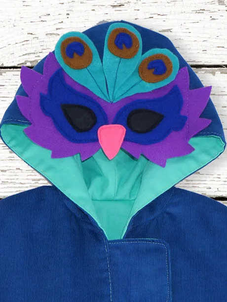 PEACOCK CAPE - Girls Cape Costume Sewing Pattern with Peacock Applique
