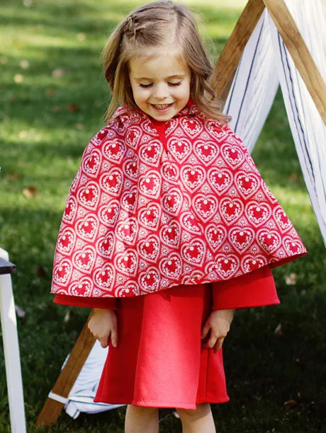PEACOCK CAPE - Girls Cape Costume Sewing Pattern with Peacock Applique