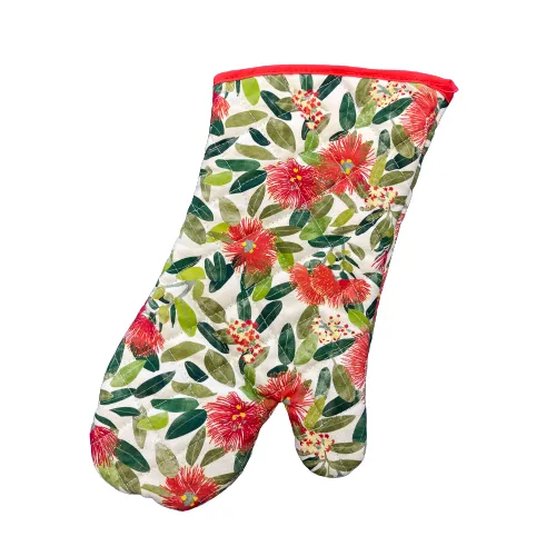 Pōhutukawa Print Oven Mitt