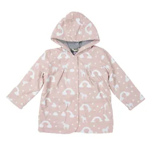 Pink colour changing unicorn raincoat