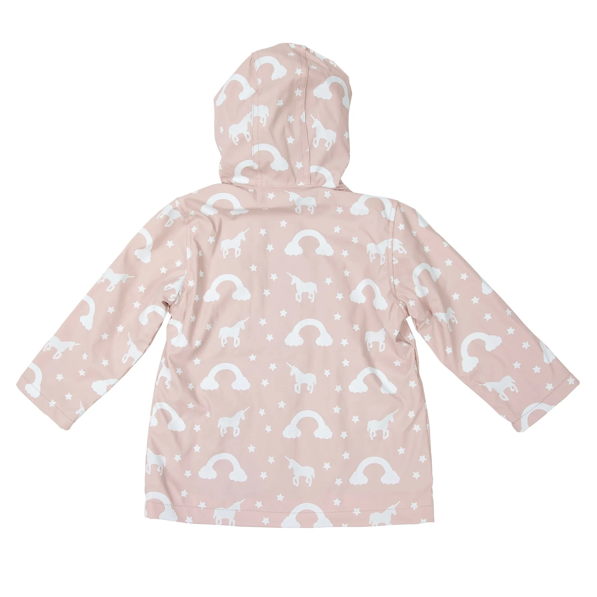Pink colour changing unicorn raincoat