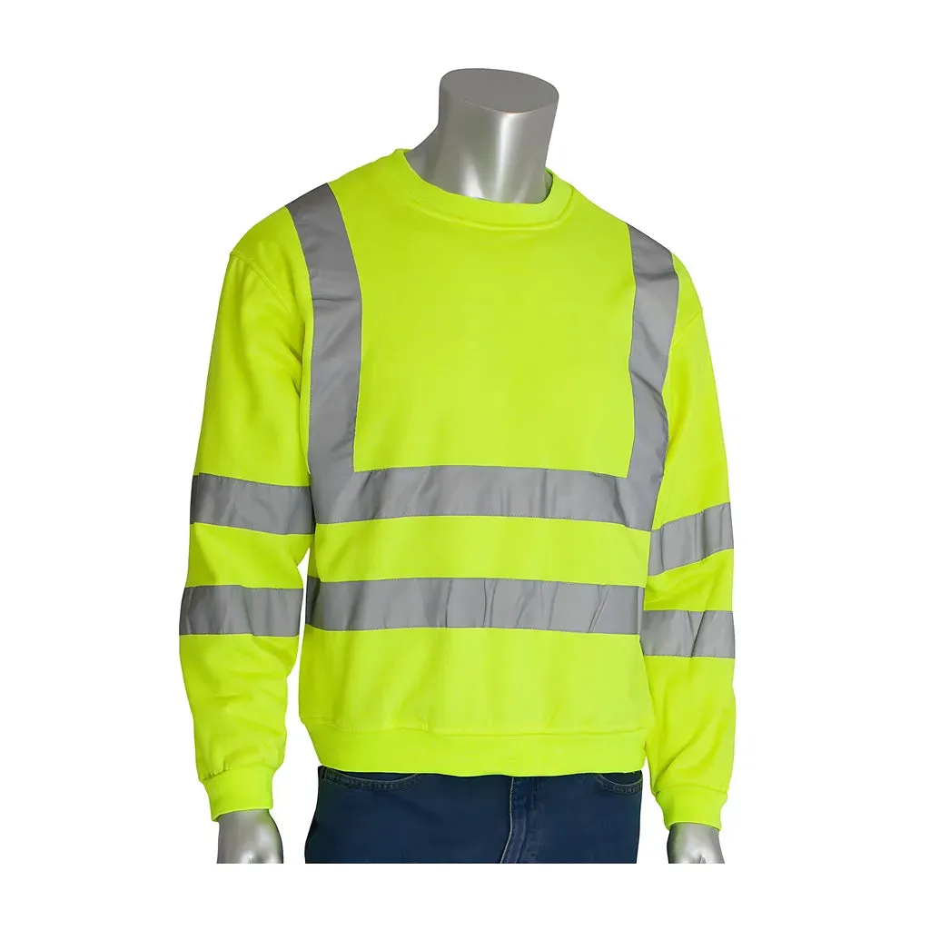 PIP 323-CNSSELY-4X ANSI Type R Class 3 Crew Neck Sweatshirt