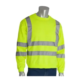 PIP 323-CNSSELY-4X ANSI Type R Class 3 Crew Neck Sweatshirt