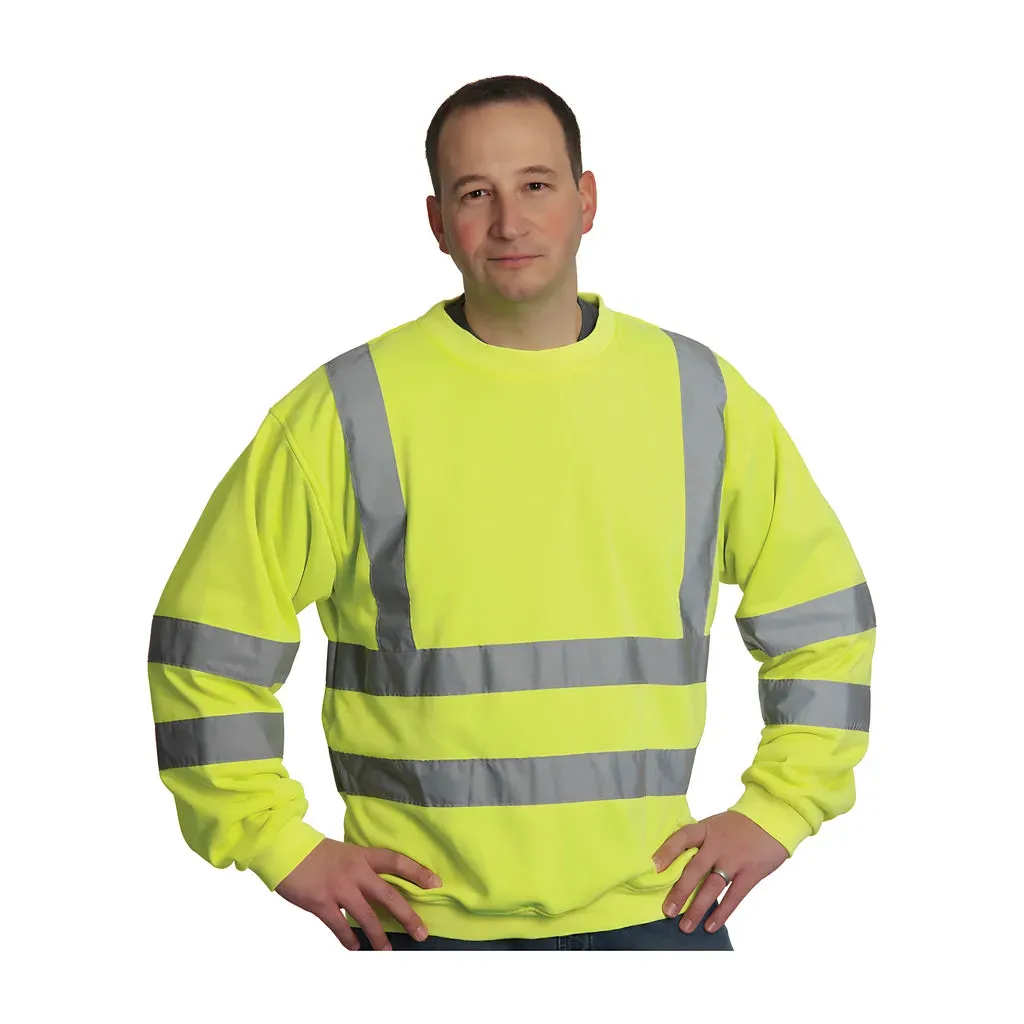 PIP 323-CNSSELY-4X ANSI Type R Class 3 Crew Neck Sweatshirt