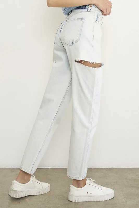 Polly High Rise Jeans - Ice