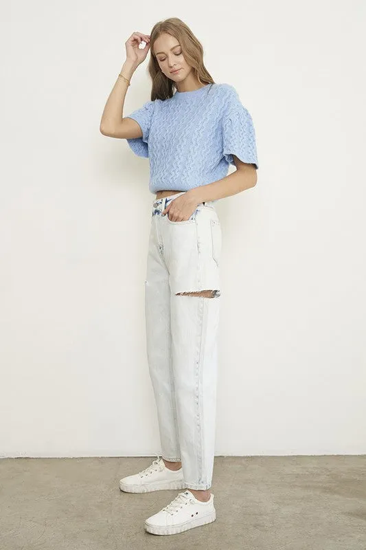Polly High Rise Jeans - Ice