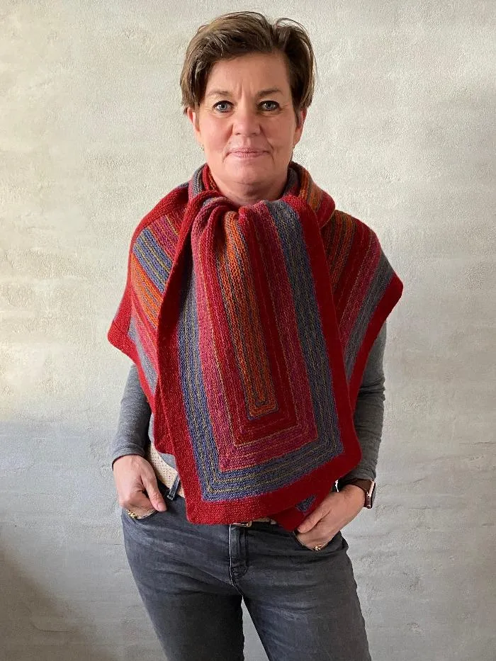 Promenade shawl by Hanne Falkenberg, No 20 knitting kit (6 colors)