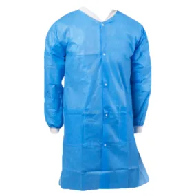 ProSafe Blue Disposable Lab Coat PP No Pocket 1 Unit