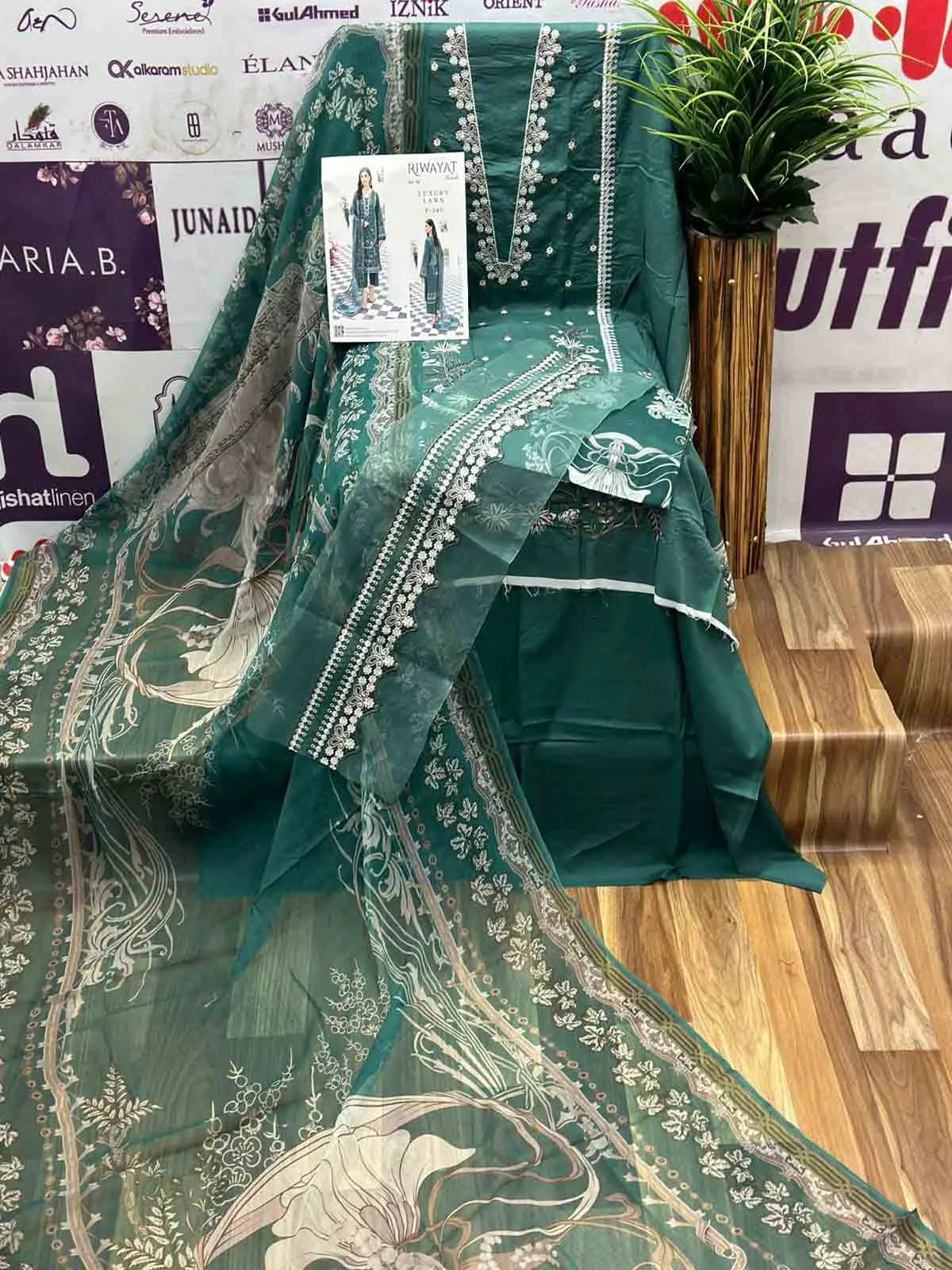 Ramsha Riwayat Luxury Lawn Vol 5 Pakistani Unstitched Suit Y-505