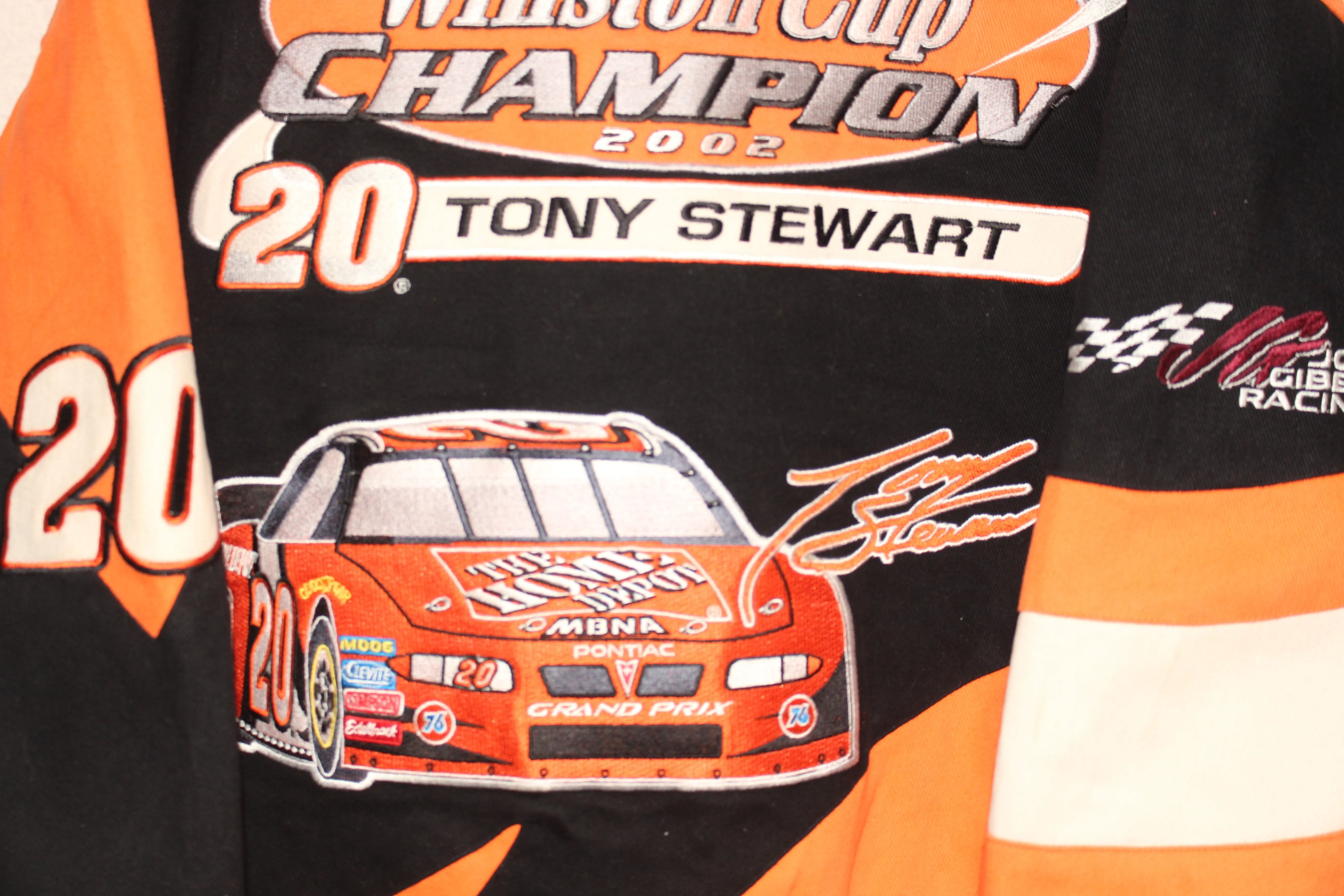 Rare 2002 Champion Tony Stewart #20 Home Depot Racing NASCAR Jacket (XL)