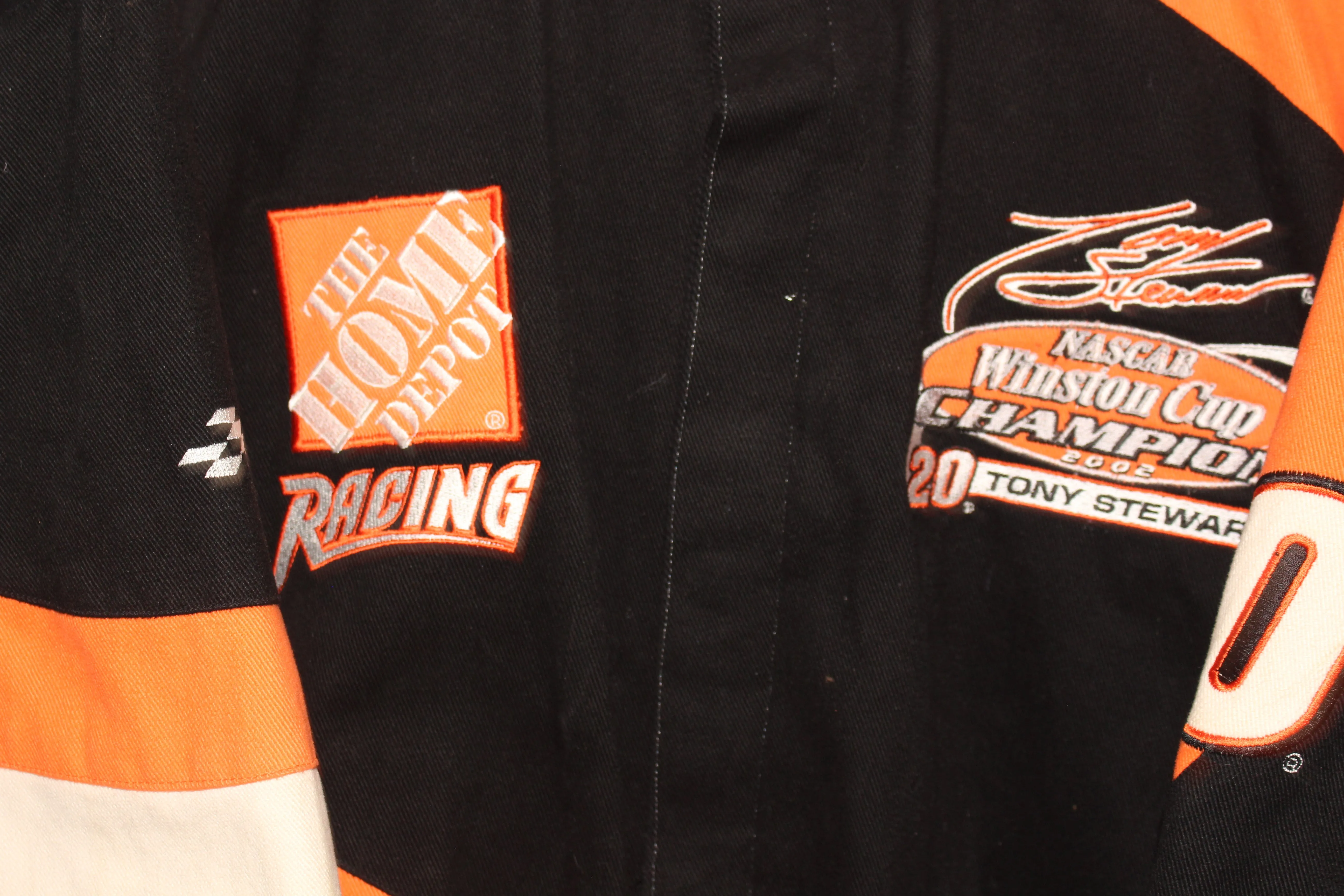 Rare 2002 Champion Tony Stewart #20 Home Depot Racing NASCAR Jacket (XL)