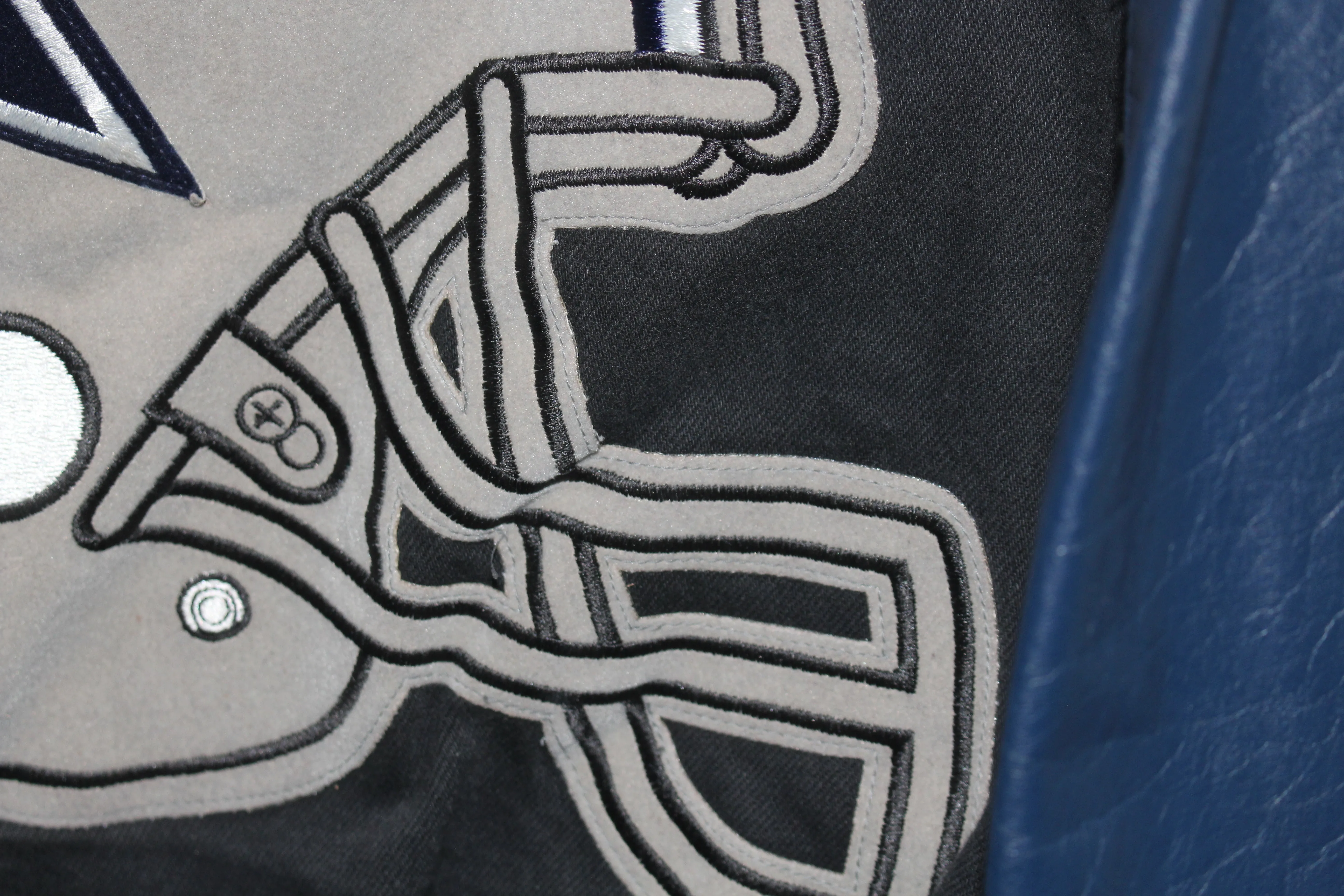 Rare Dallas Cowboys Denim Leather Jeff Hamilton Jacket (XL)