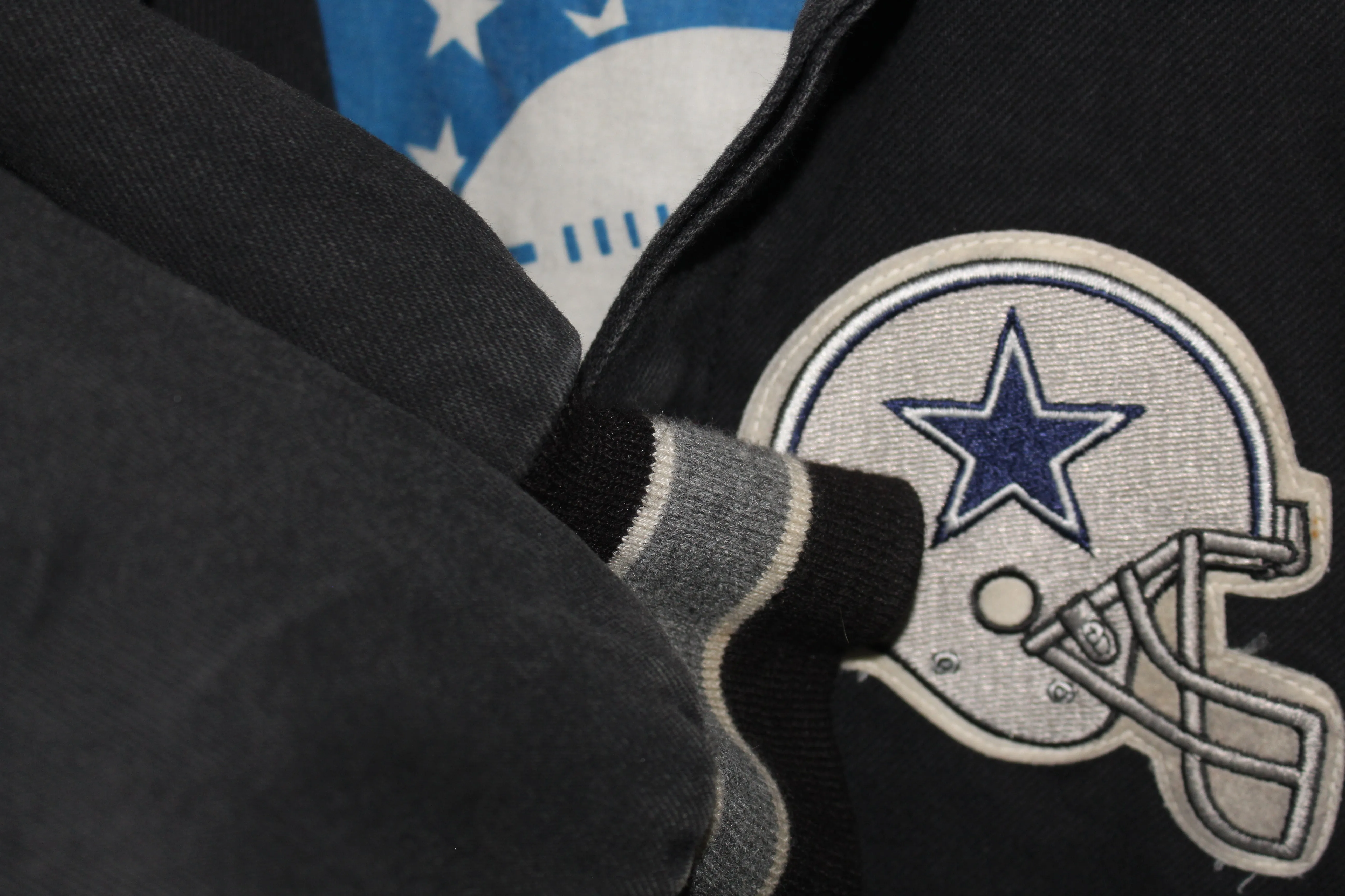 Rare Dallas Cowboys Denim Leather Jeff Hamilton Jacket (XL)