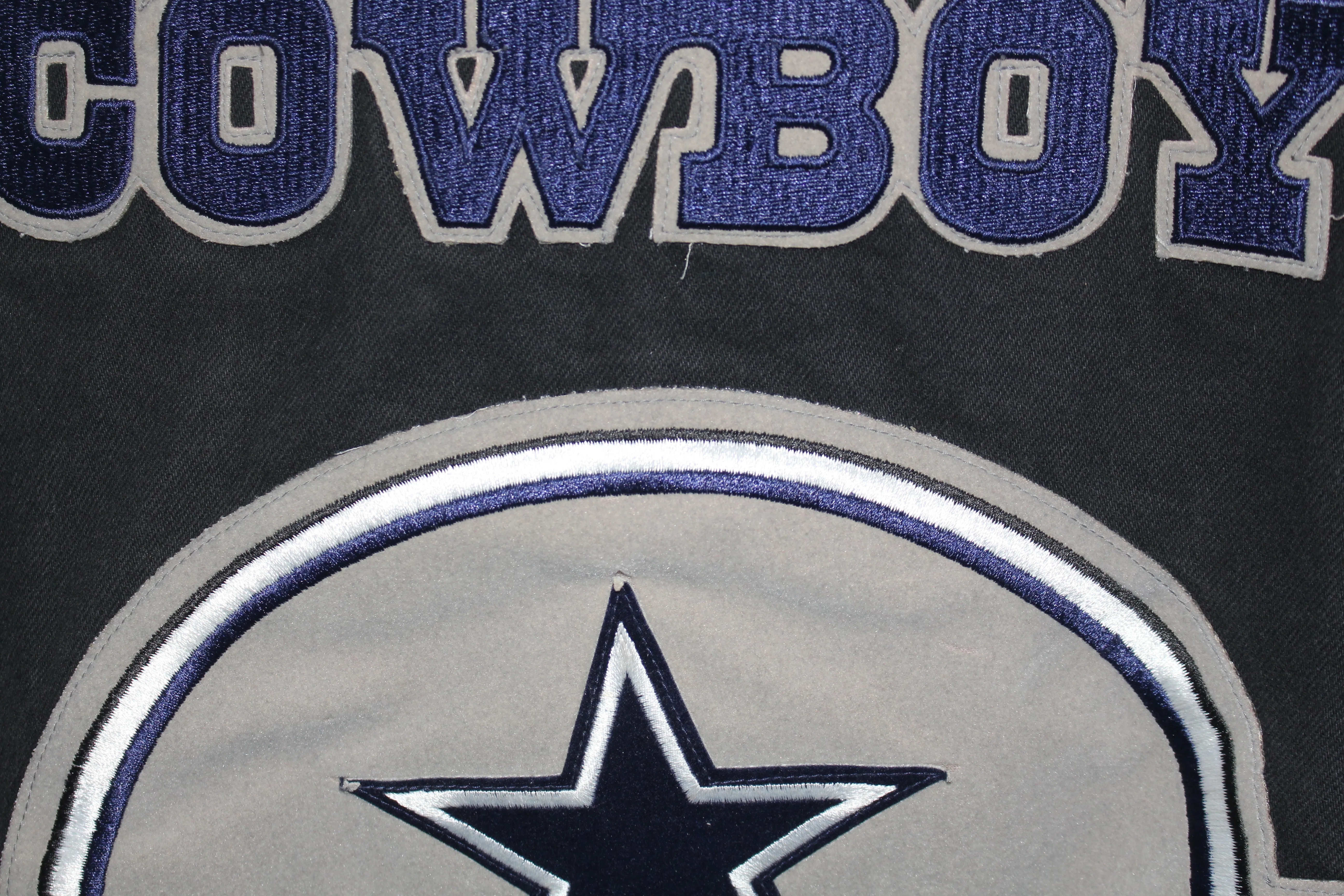 Rare Dallas Cowboys Denim Leather Jeff Hamilton Jacket (XL)