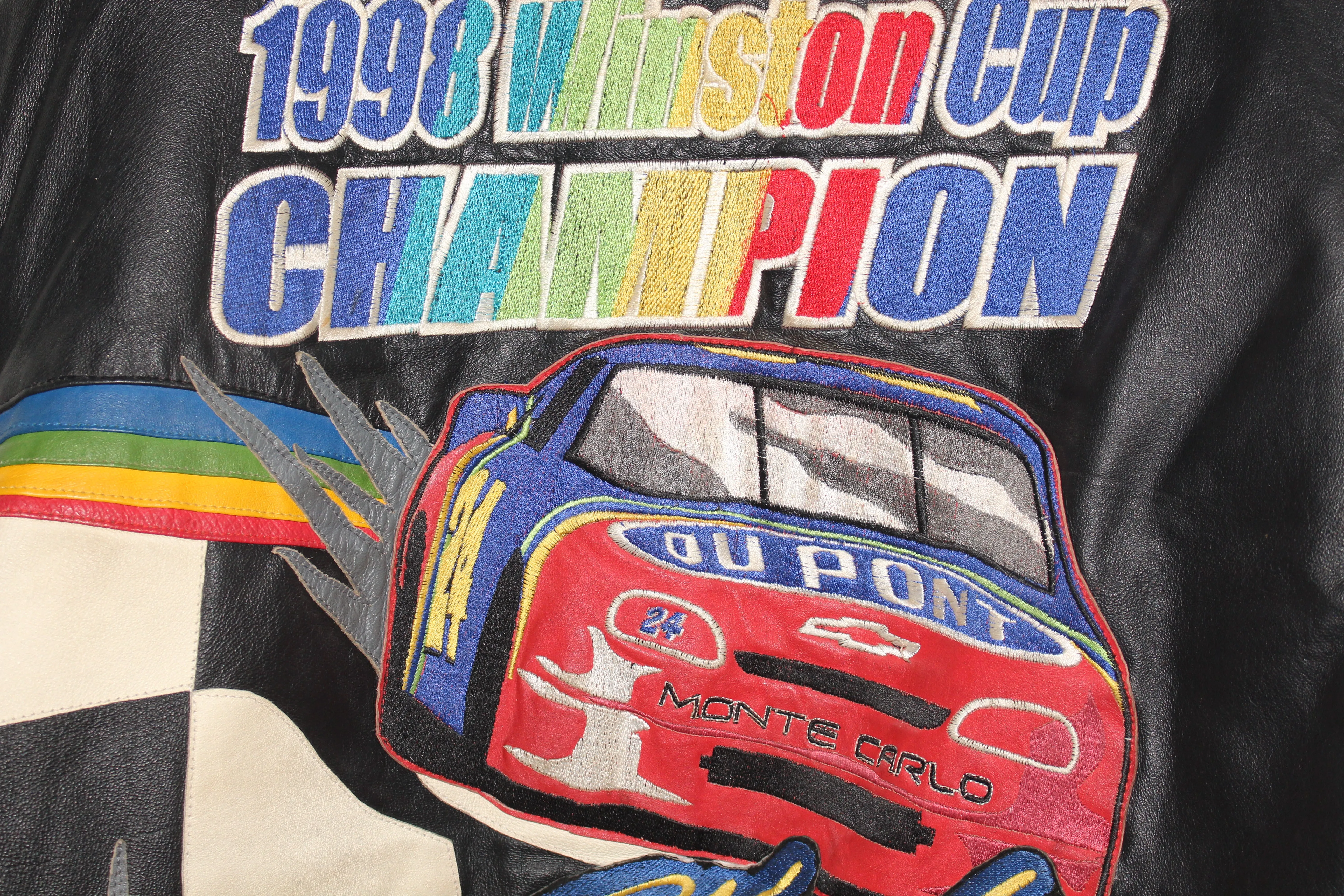 Rare DuPont 1998 Jeff Gordon 3 Time Winston Cup Leather Jacket (L)