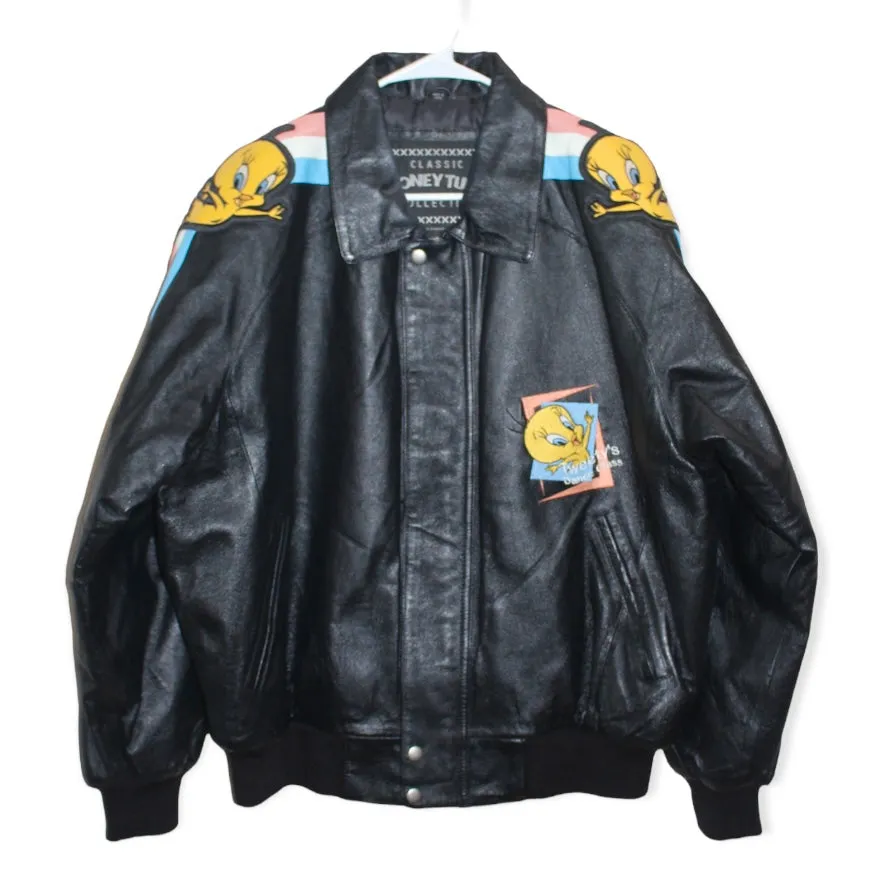 Rare Looney Tunes Tweety Bird Leather Jacket (L)