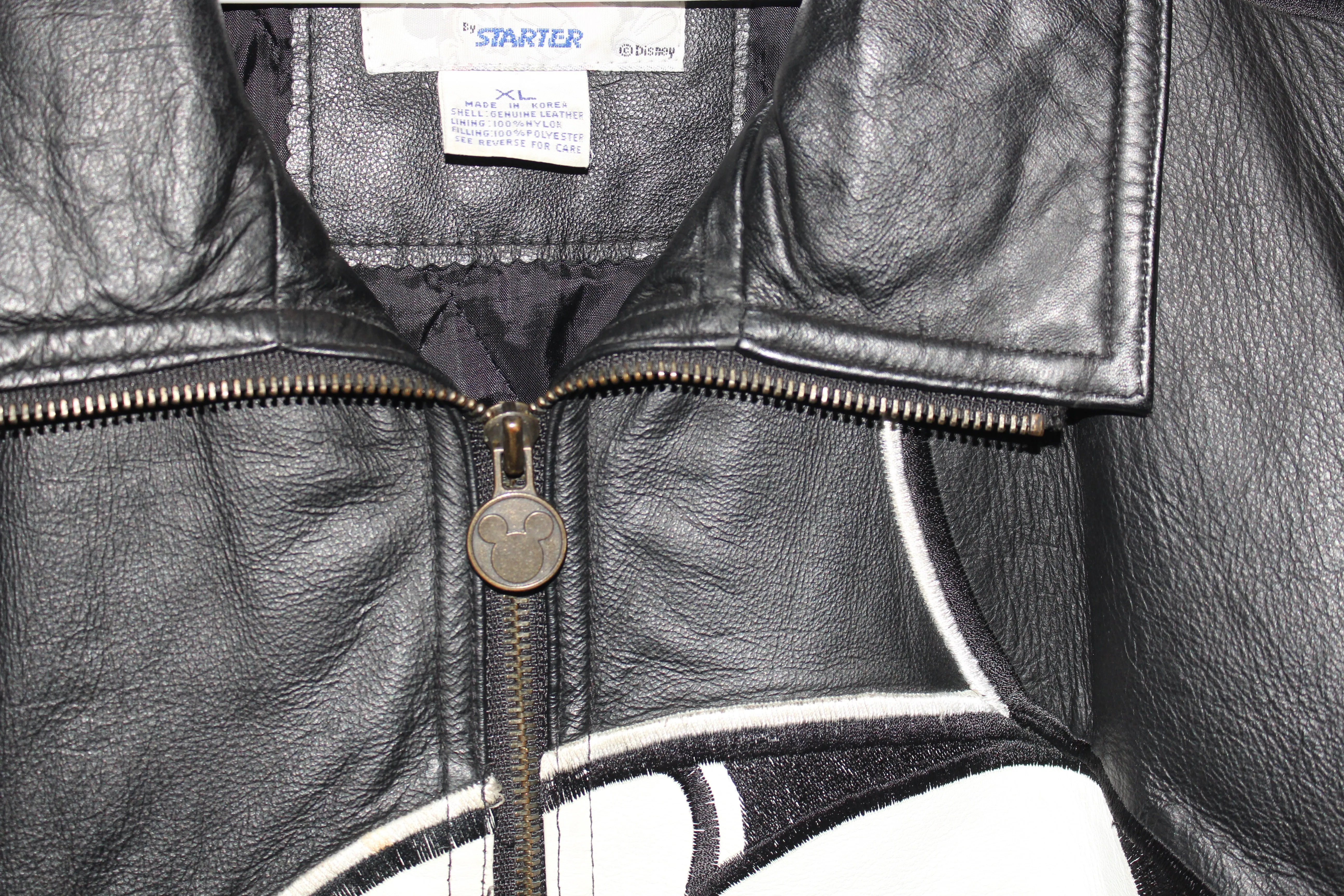 Rare Mickey Mouse Starter Leather Jacket (XL)