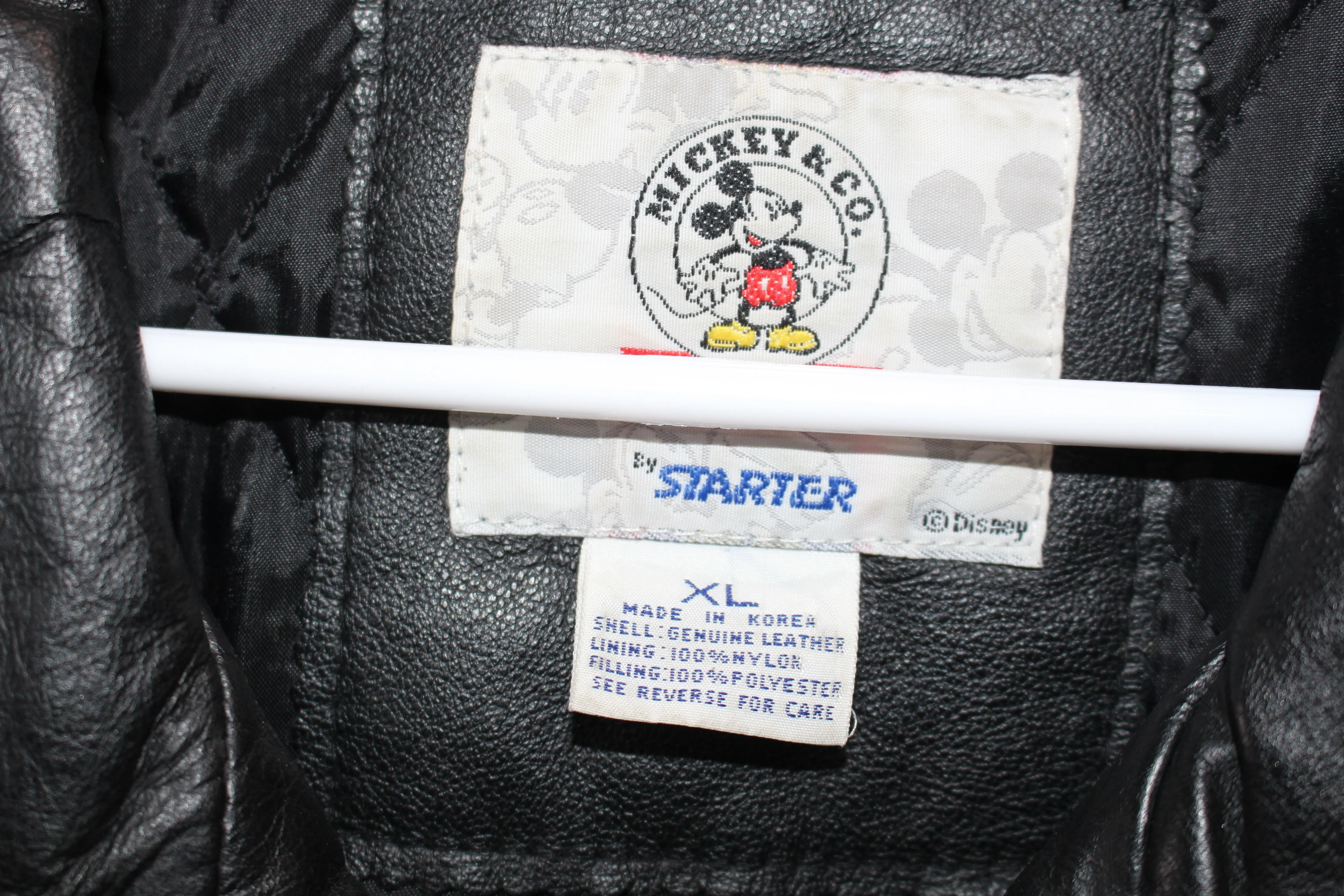 Rare Mickey Mouse Starter Leather Jacket (XL)
