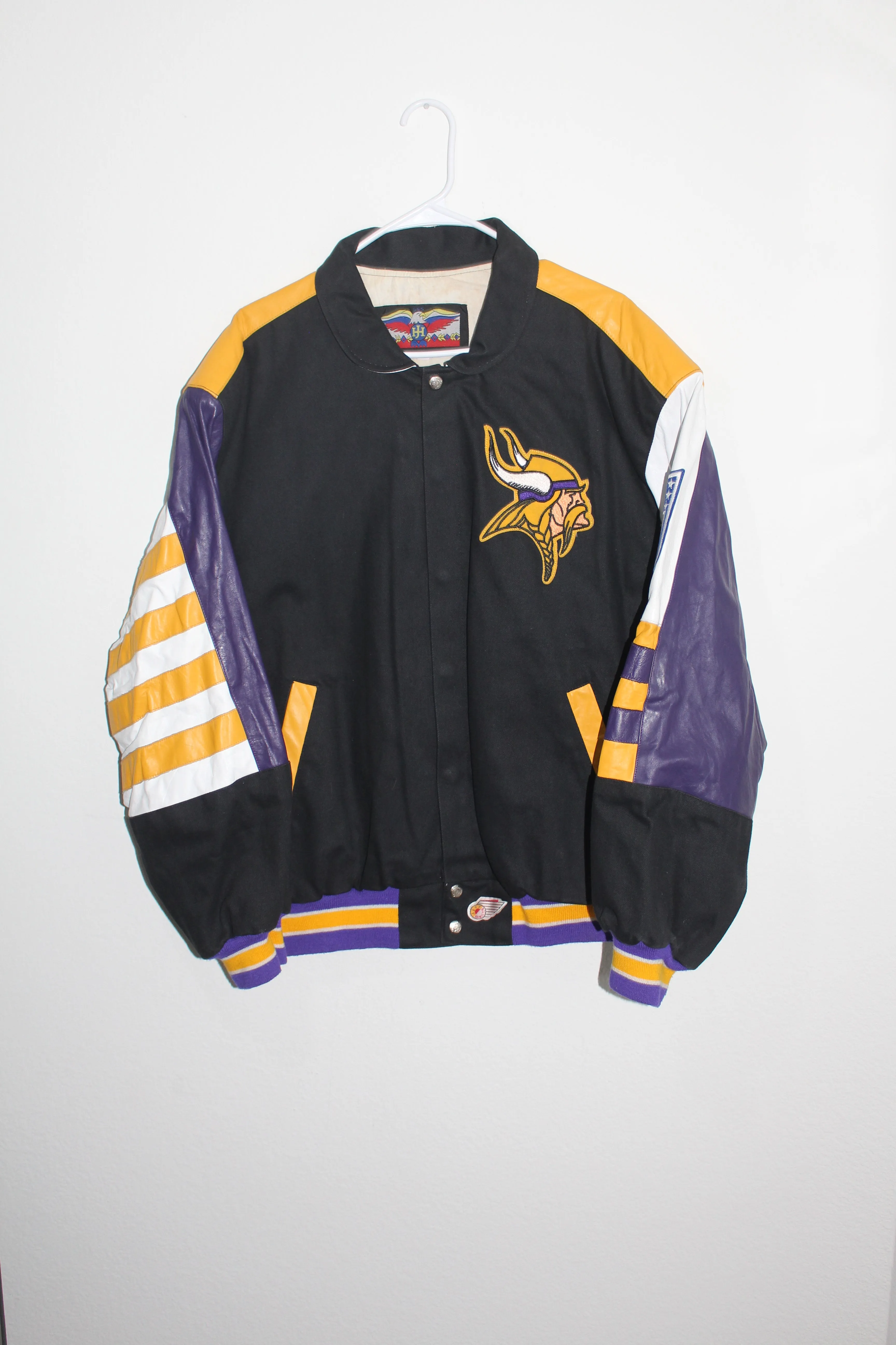 Rare Minnesota Vikings Jeff Hamilton Leather Jacket (XL)