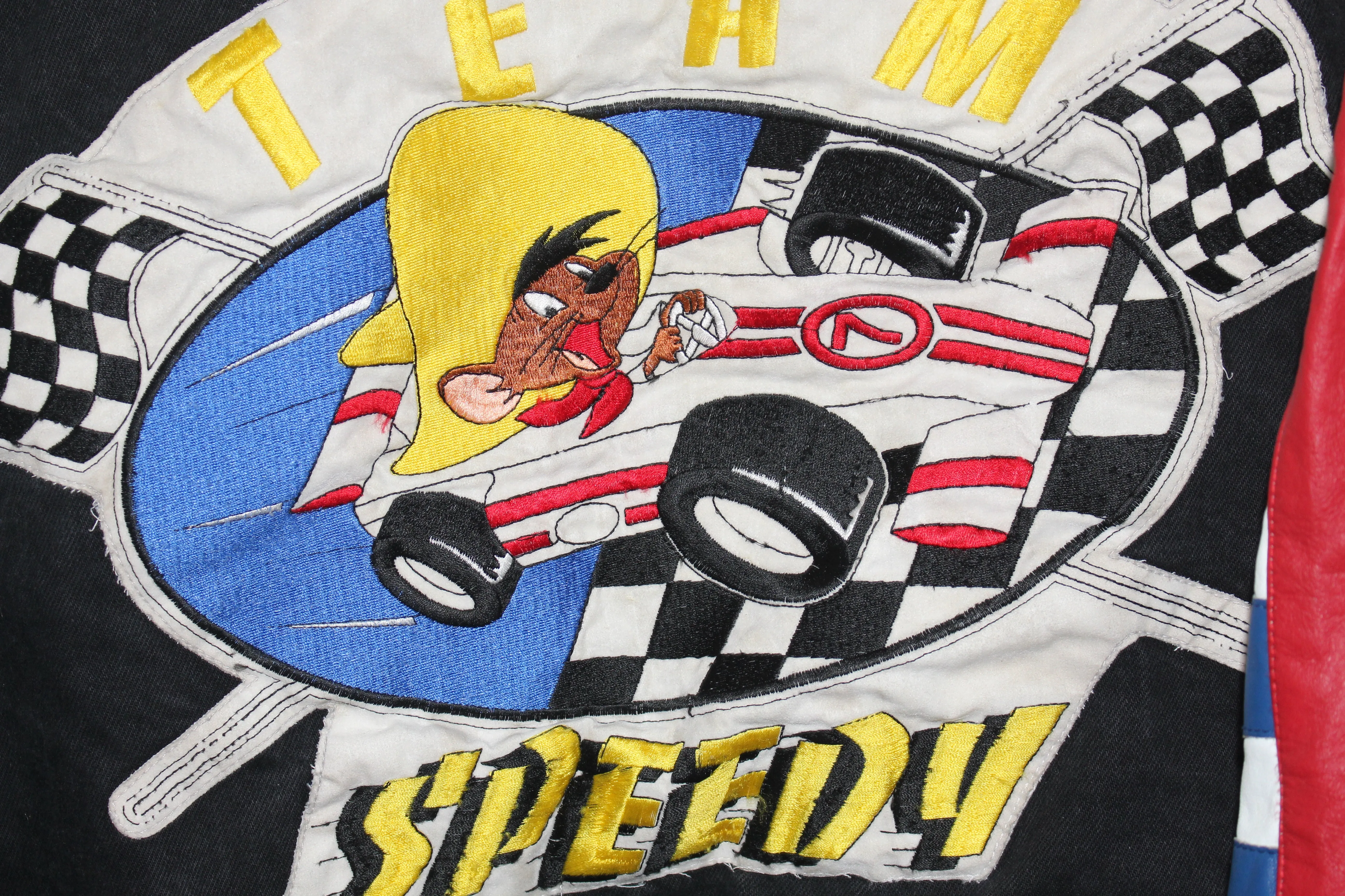 Rare Speedy Gonzales Looney Tunes Jeff Hamilton 1992 Leather Jacket (XL)