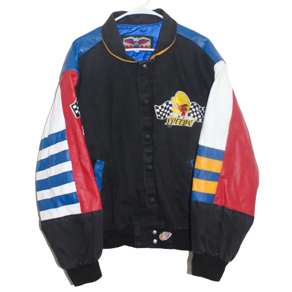 Rare Speedy Gonzales Looney Tunes Jeff Hamilton 1992 Leather Jacket (XL)