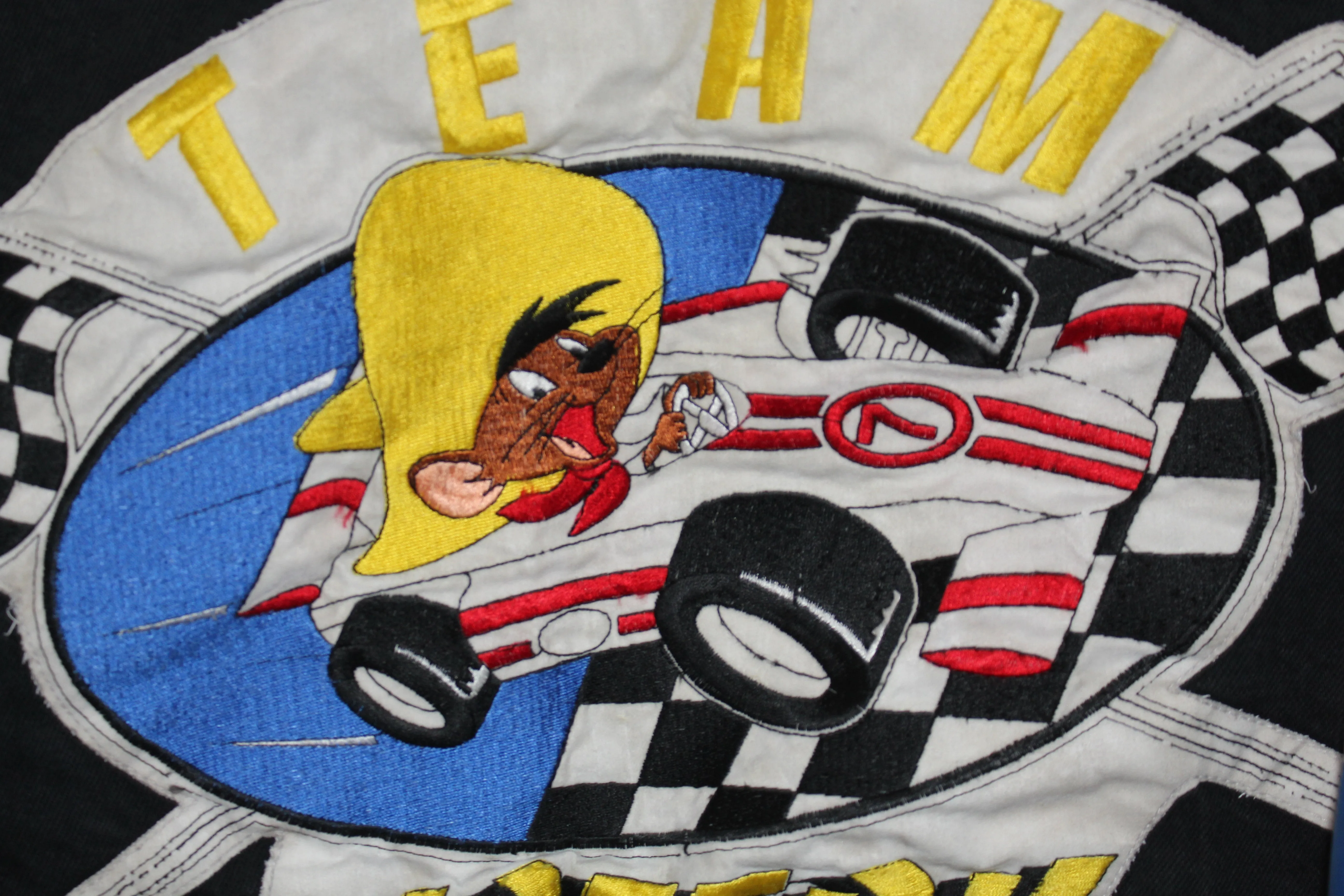 Rare Speedy Gonzales Looney Tunes Jeff Hamilton 1992 Leather Jacket (XL)