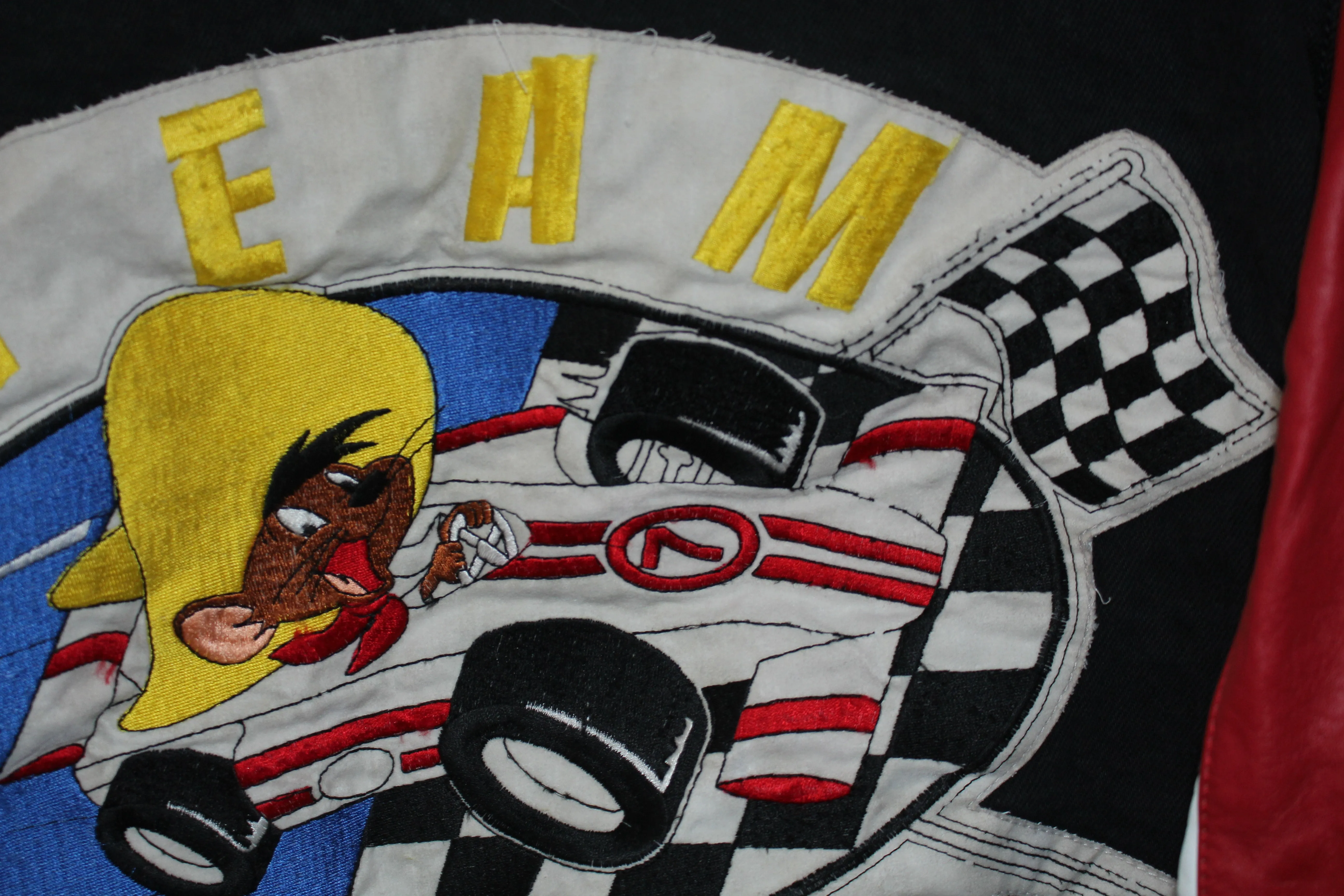 Rare Speedy Gonzales Looney Tunes Jeff Hamilton 1992 Leather Jacket (XL)