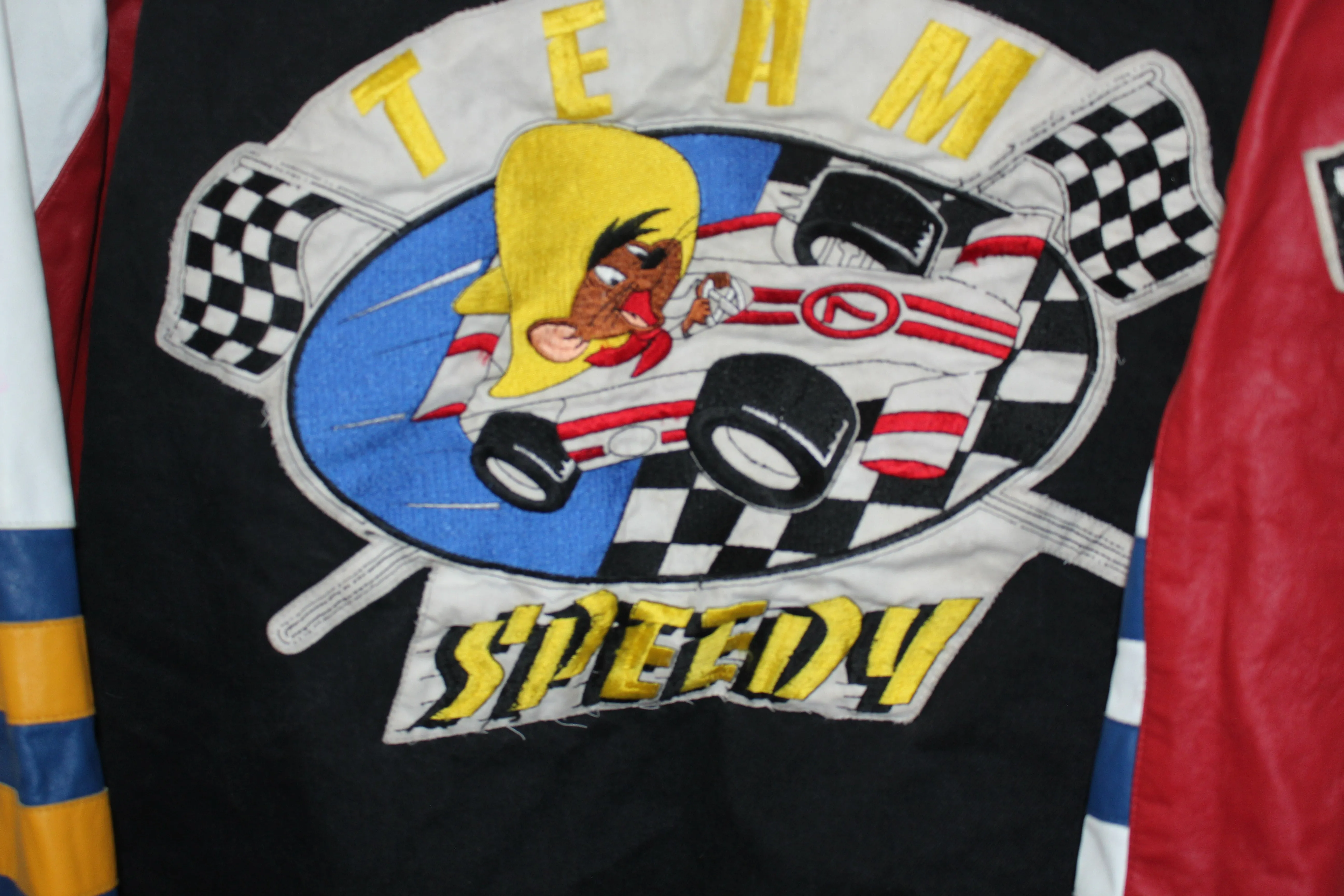 Rare Speedy Gonzales Looney Tunes Jeff Hamilton 1992 Leather Jacket (XL)
