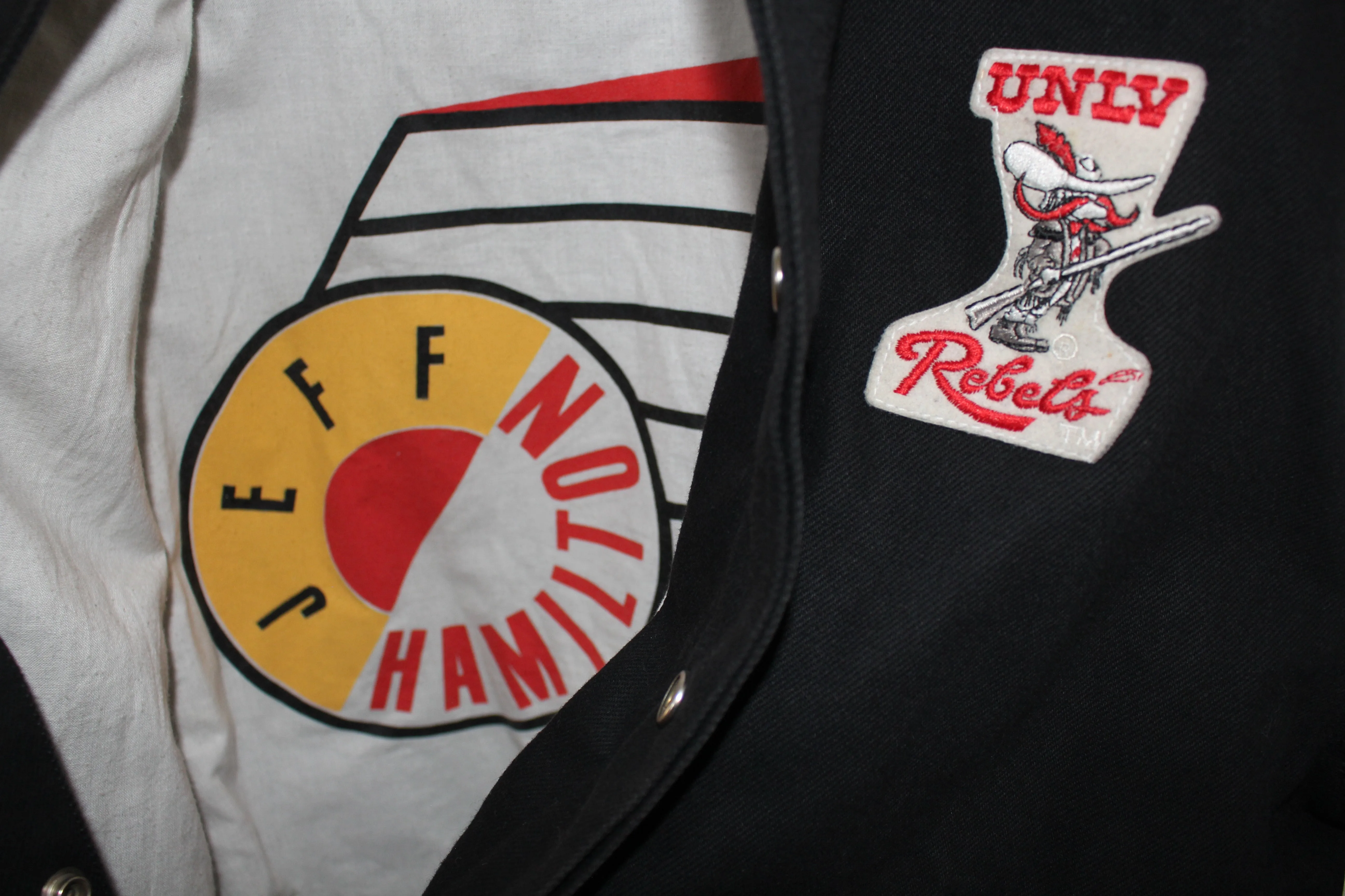 Rare UNLV Rebels Jeff Hamilton Leather Jacket (L)