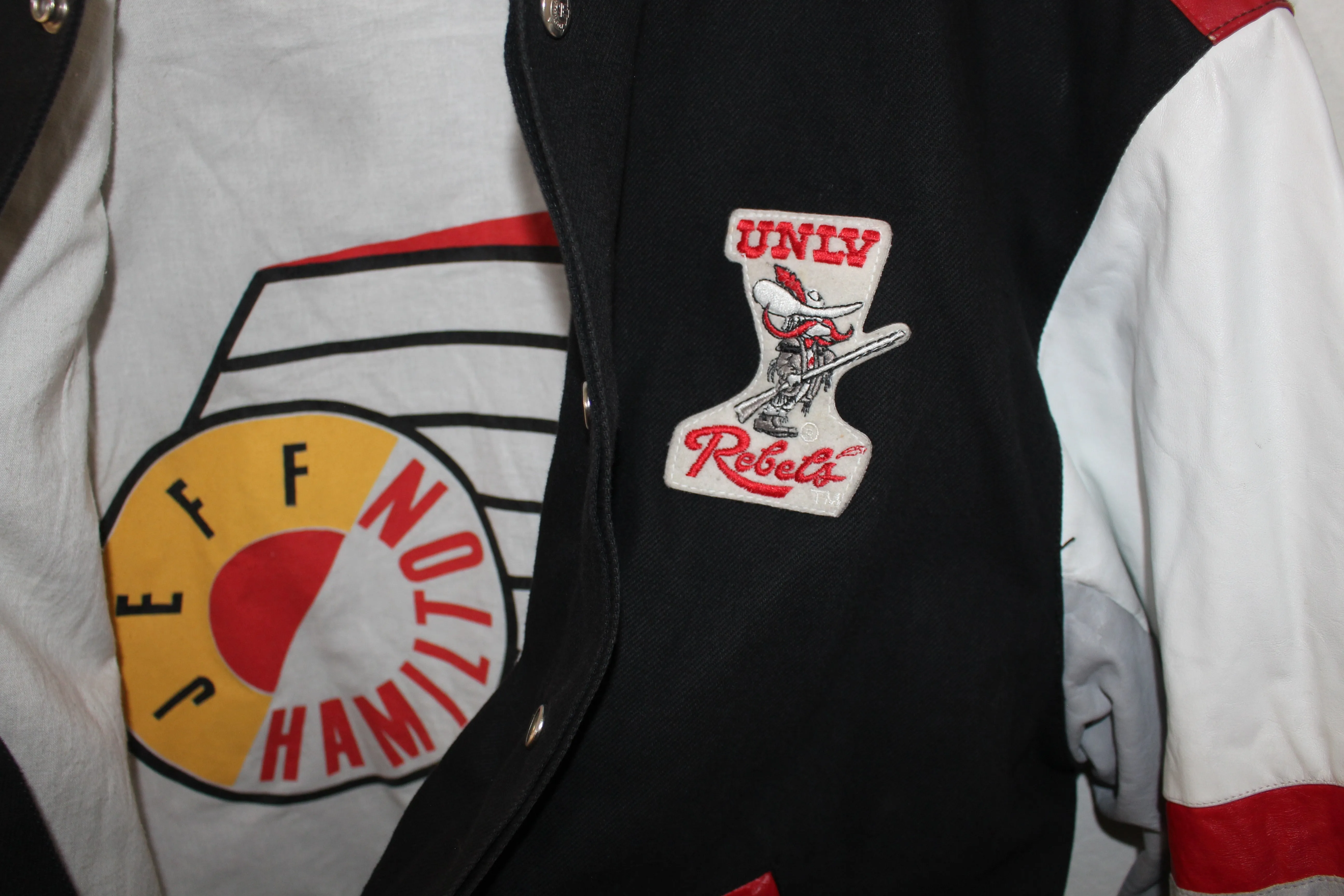 Rare UNLV Rebels Jeff Hamilton Leather Jacket (L)
