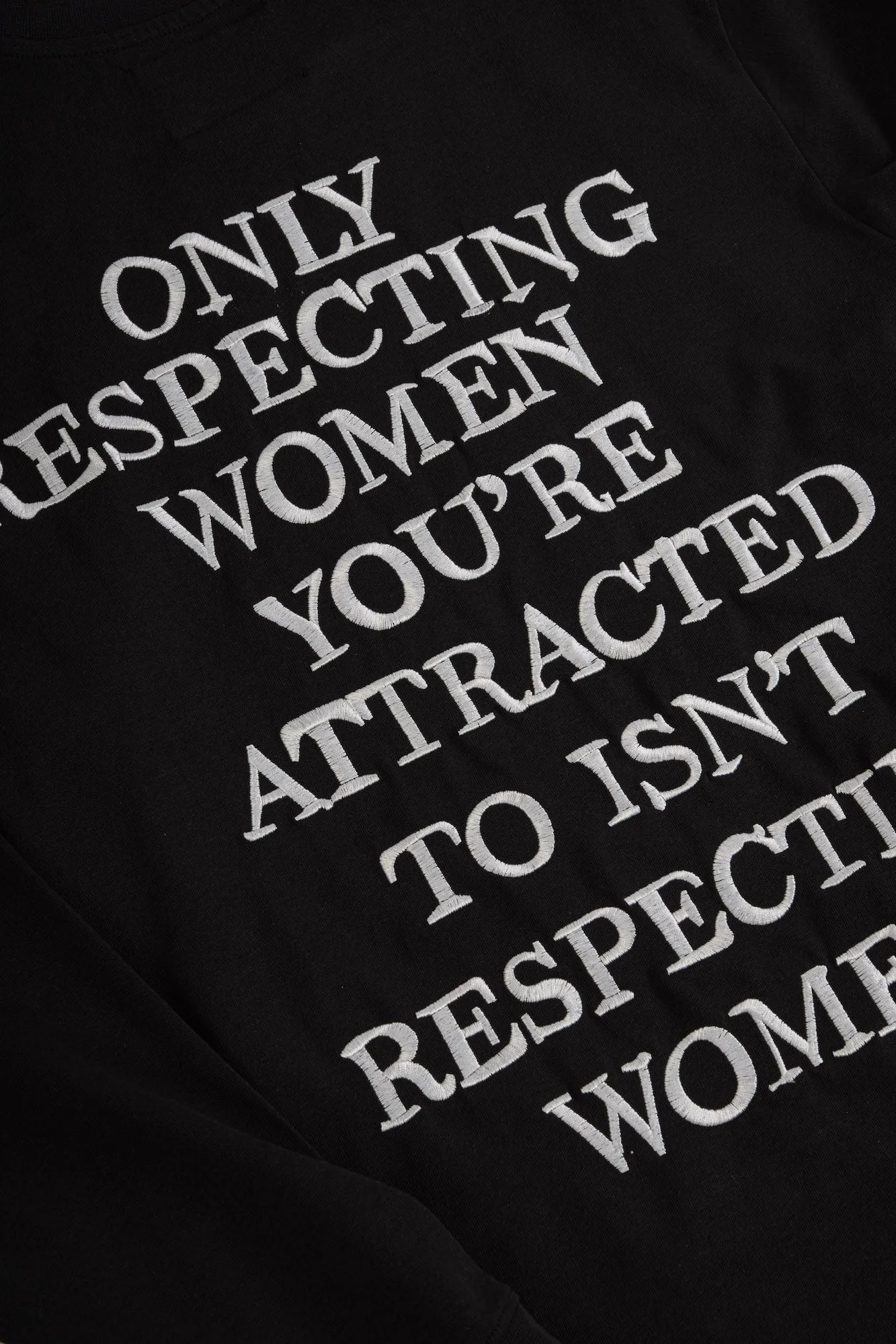 Respecting Women Cuffed L/S (Black)
