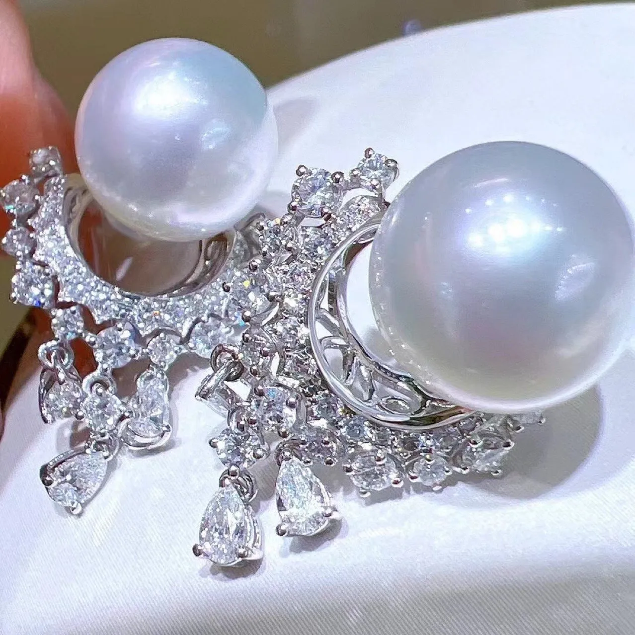S925 sterling Silver Plated  Pearl Earrings