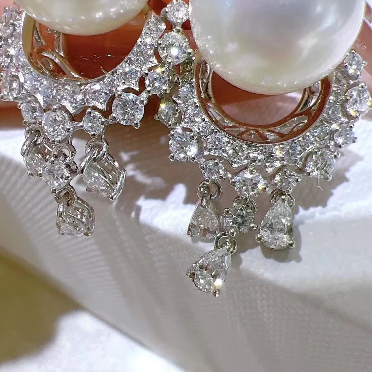 S925 sterling Silver Plated  Pearl Earrings