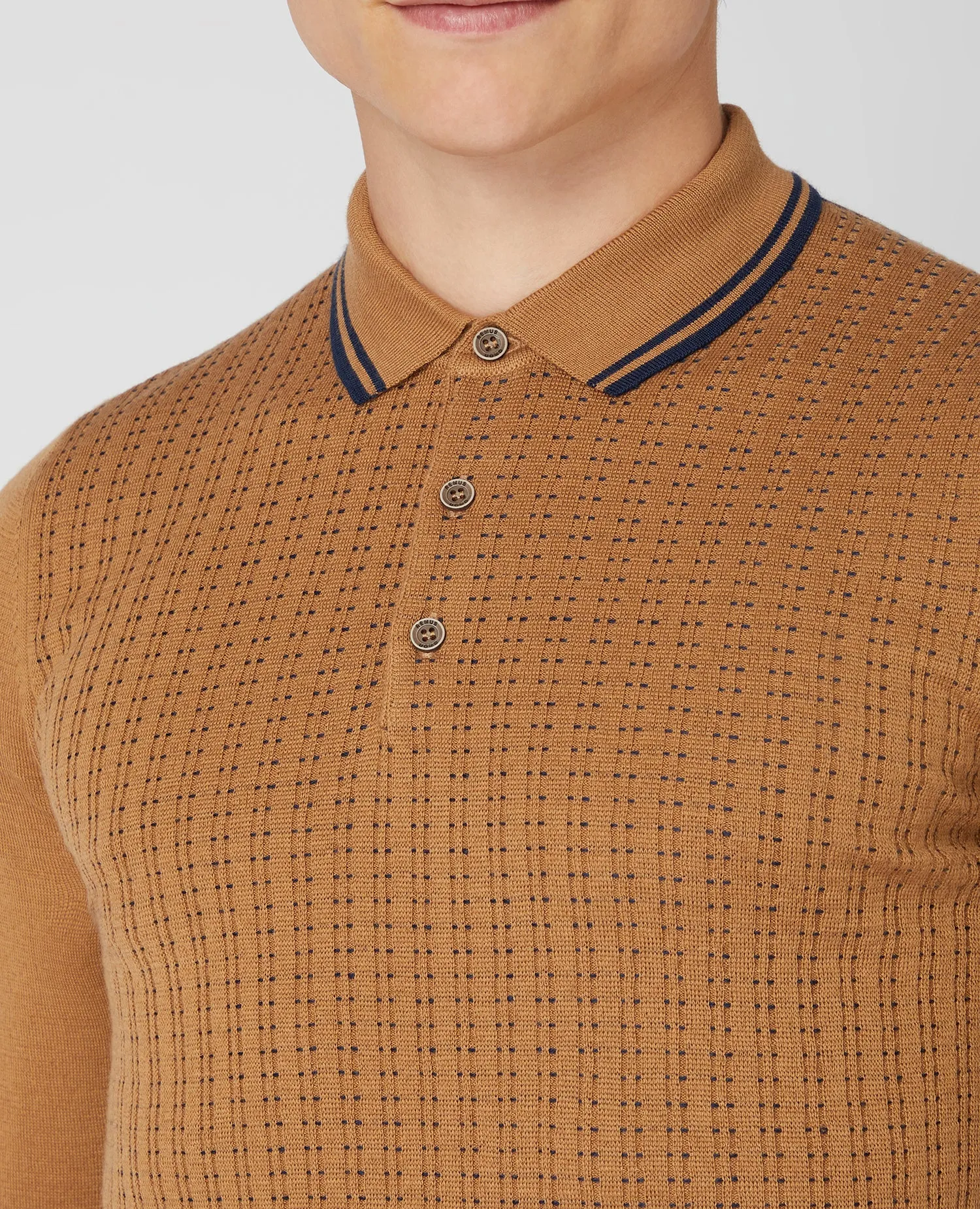 Slim Fit Merino Wool-Blend Polo Shirt