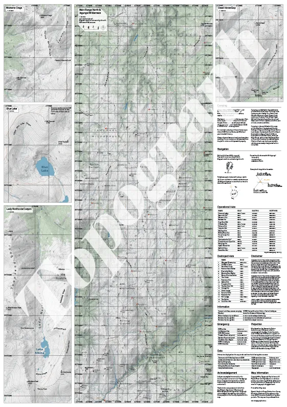 Snowy Mountains A1 Topographic Map
