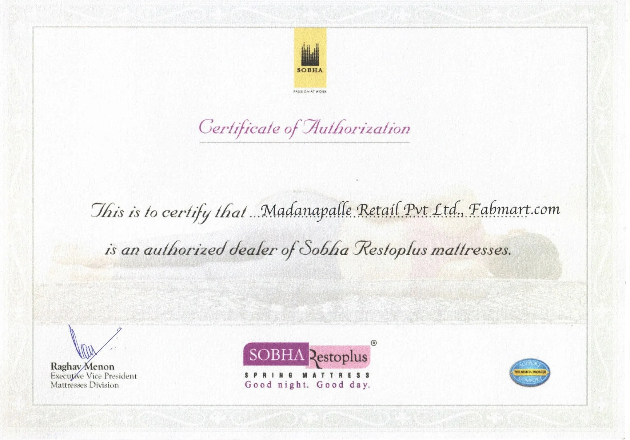 Sobha Restoplus Mattress Genteel - PU Foam