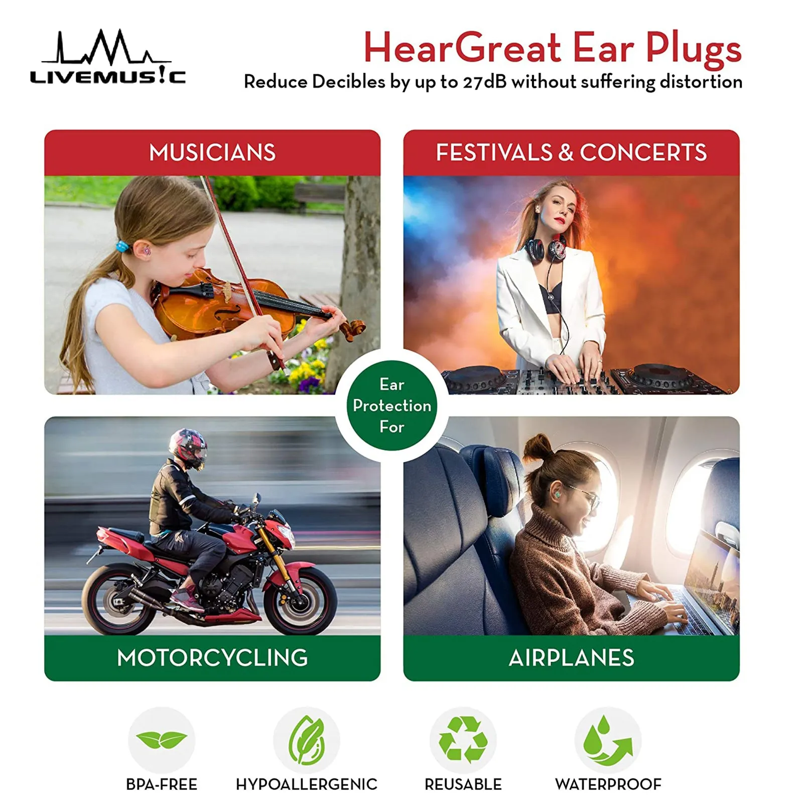 Soft Silicone Ear Plugs Anti Noise Cancelling
