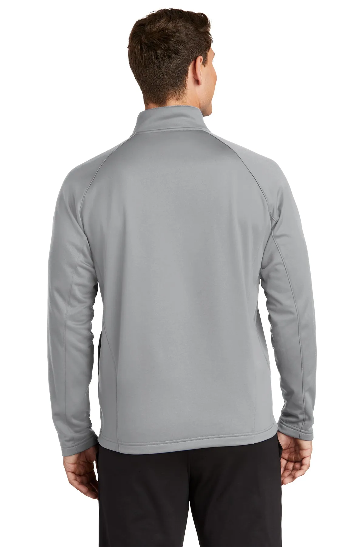 Sport-Tek Sport-Wick Fleece Customized 1/4-Zip Pullovers, Silver/Black