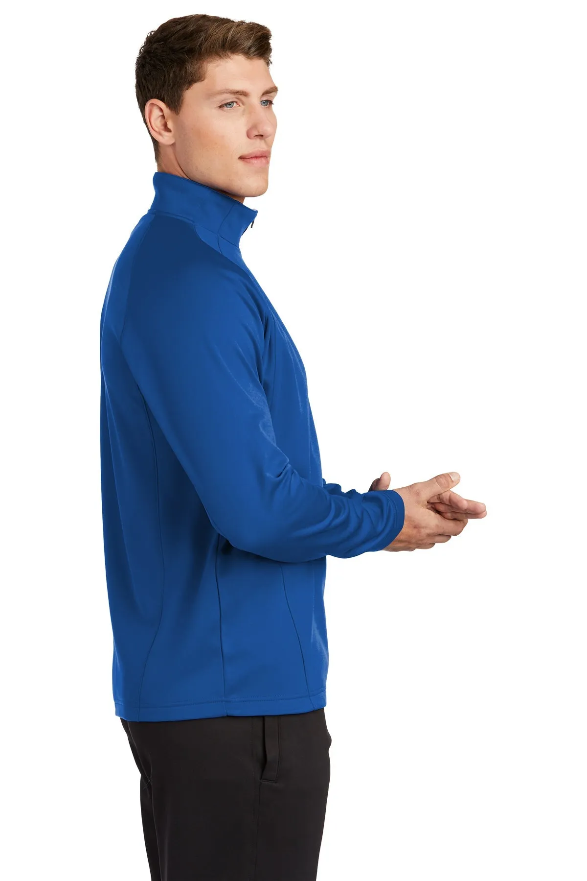 Sport-Tek Sport-Wick Fleece Customized 1/4-Zip Pullovers, True Royal/ Silver