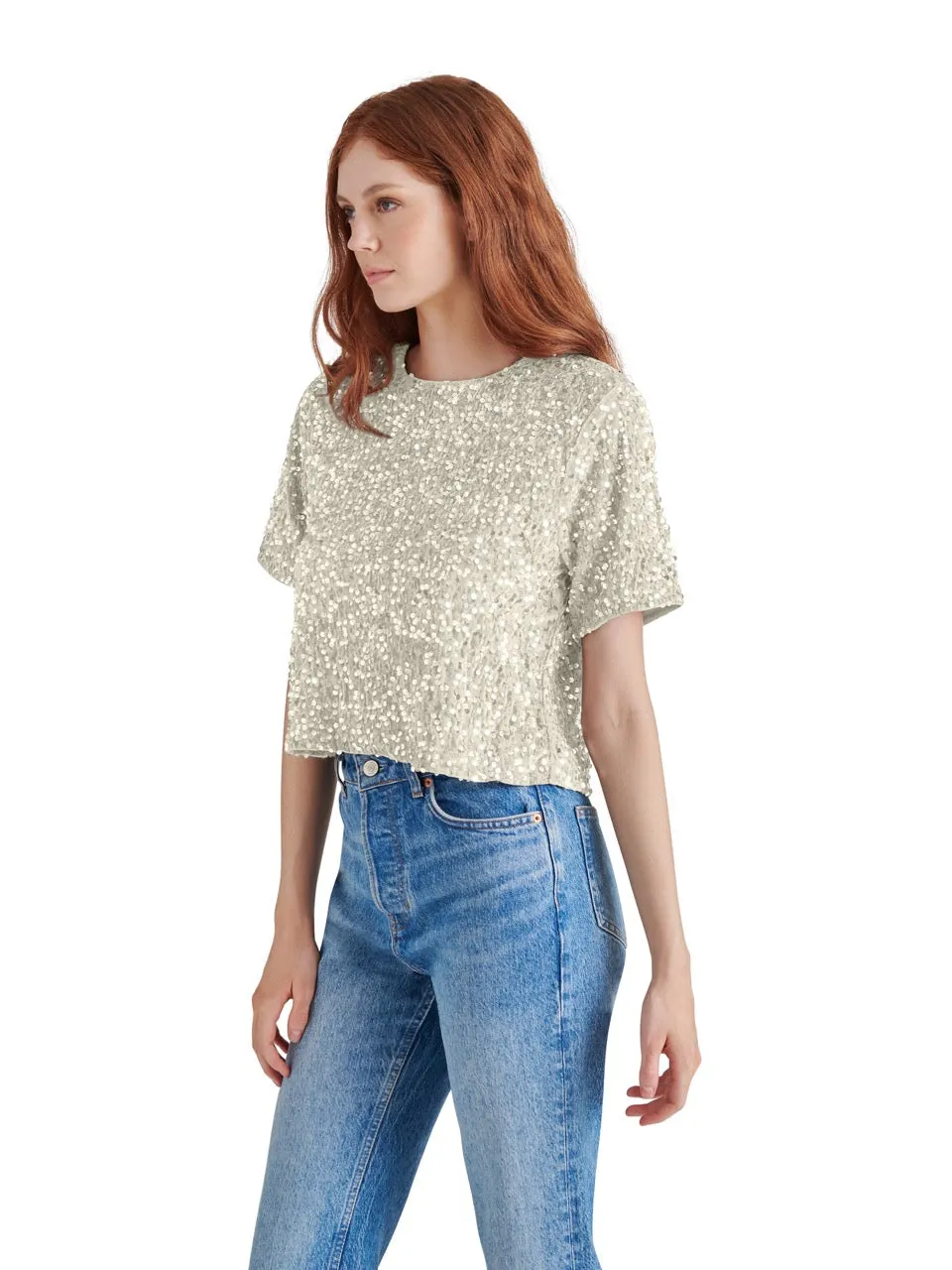 Steve Madden Cressa Sequin Velvet Top