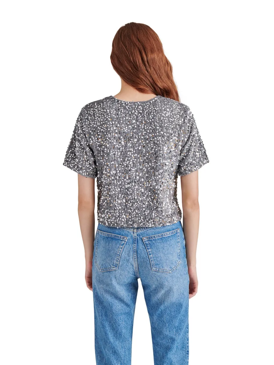 Steve Madden Cressa Sequin Velvet Top