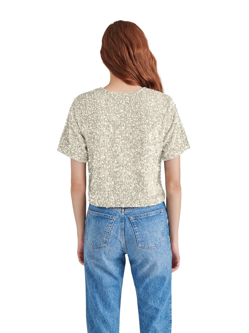 Steve Madden Cressa Sequin Velvet Top