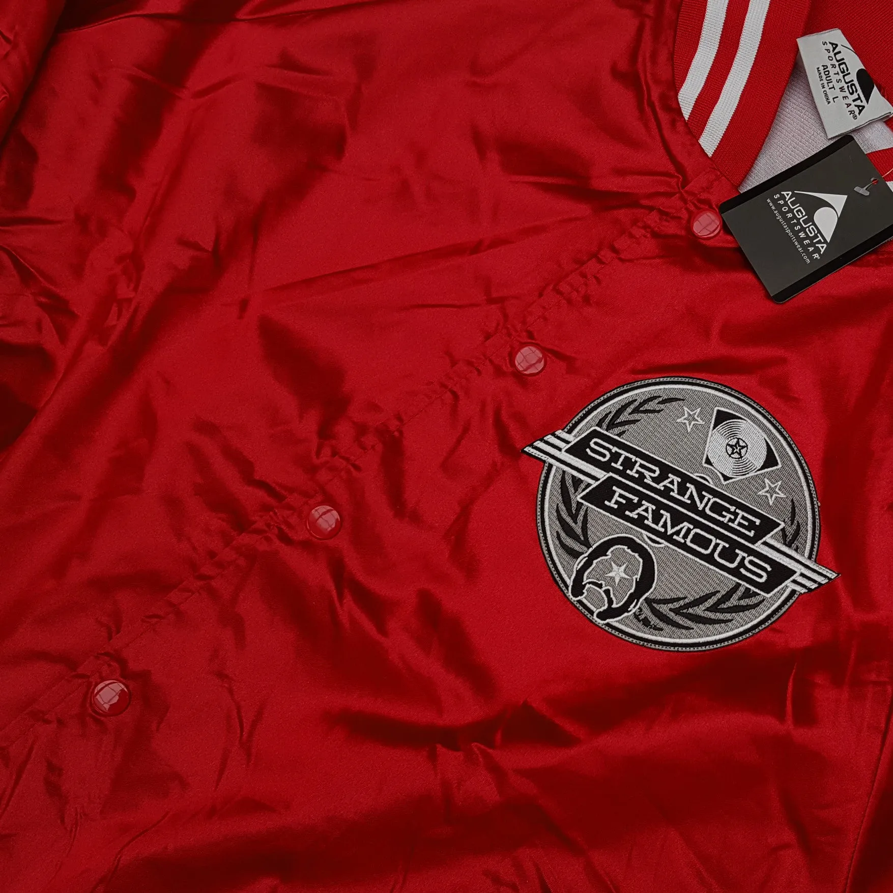 Strange Famous RED Satin Jacket