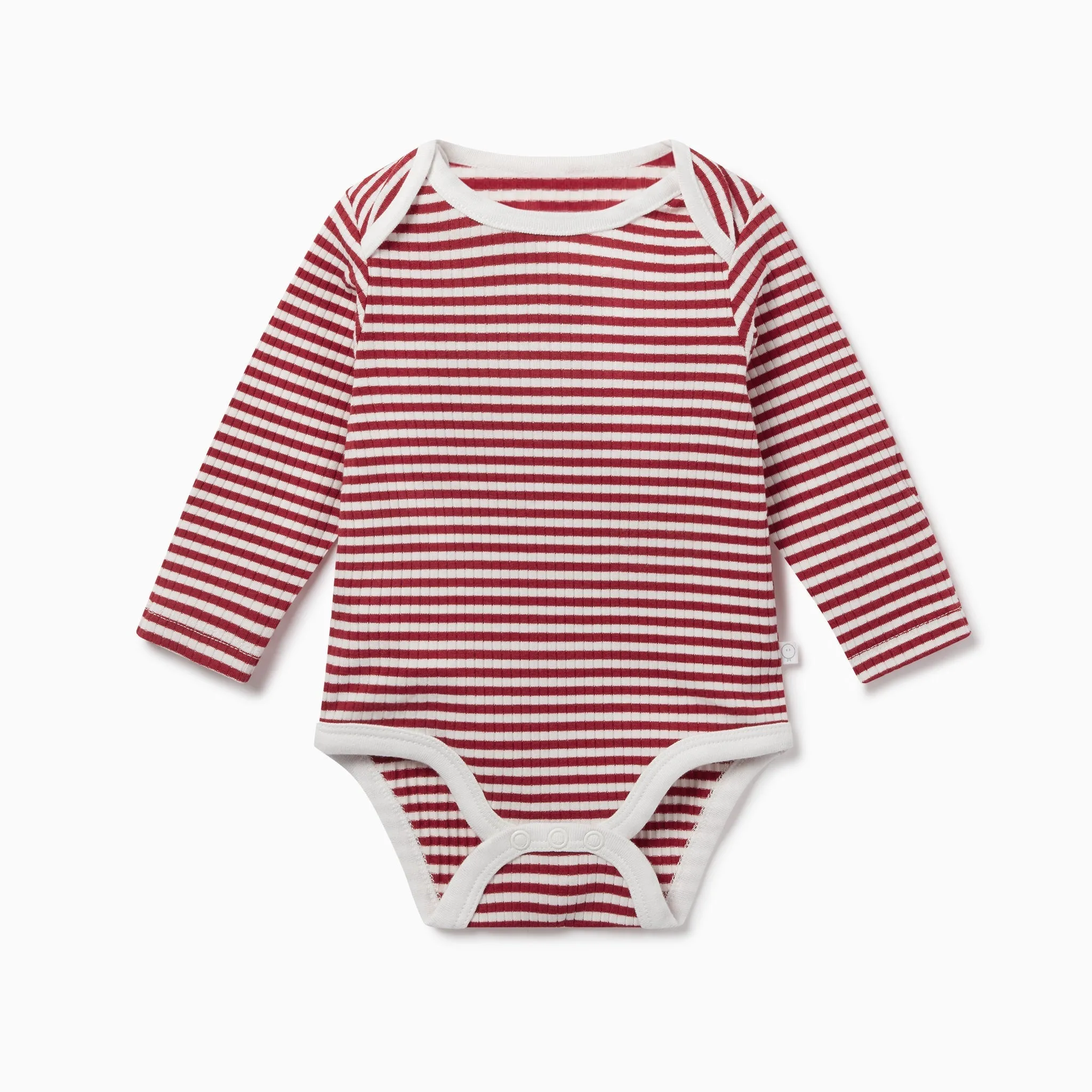 Striped Ribbed Long Sleeve Bodysuit
