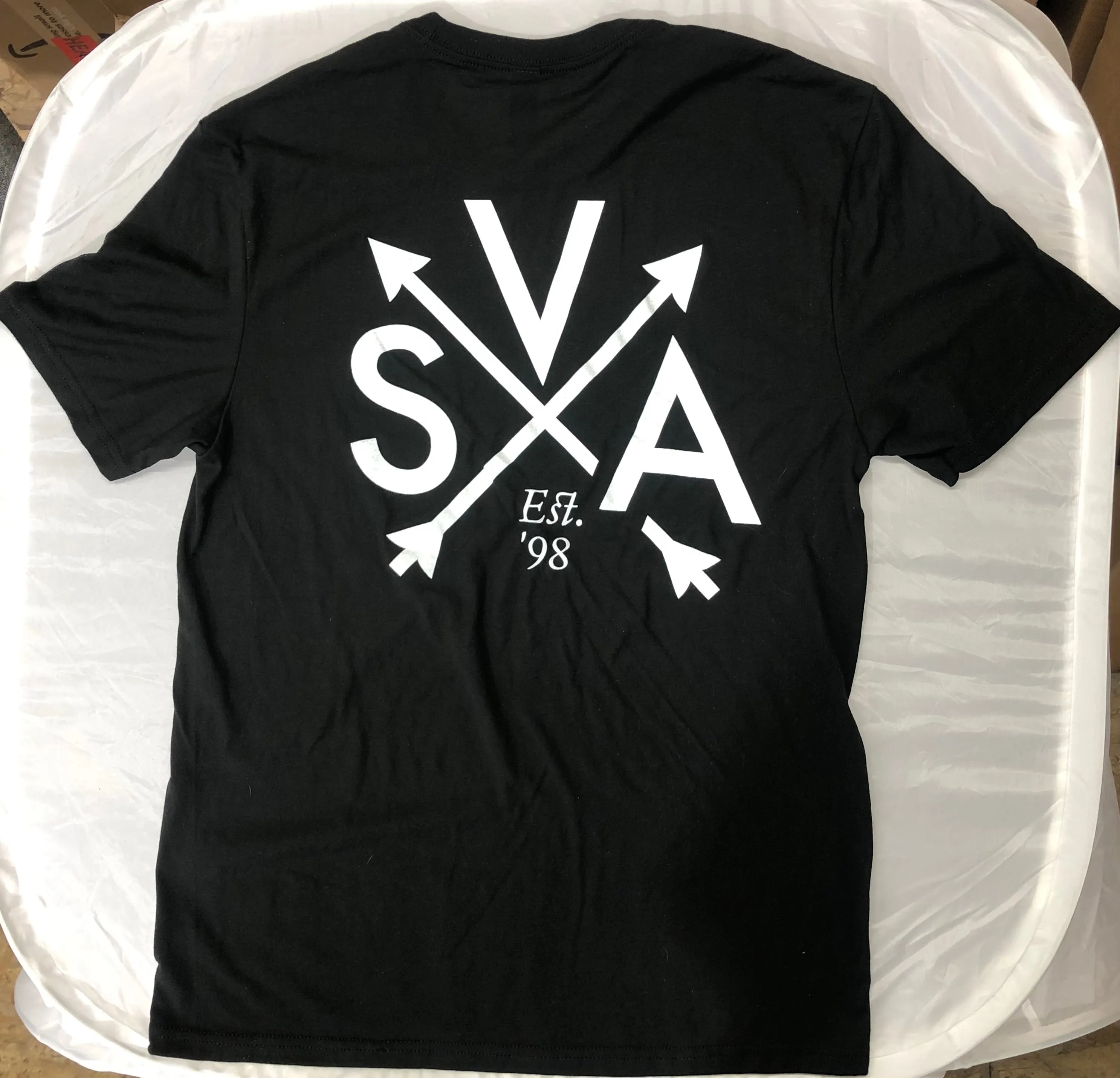 SVA SPOKANE VALLEY ARCHERY Royal Crossed-Arrows Short Sleeve T-Shirt